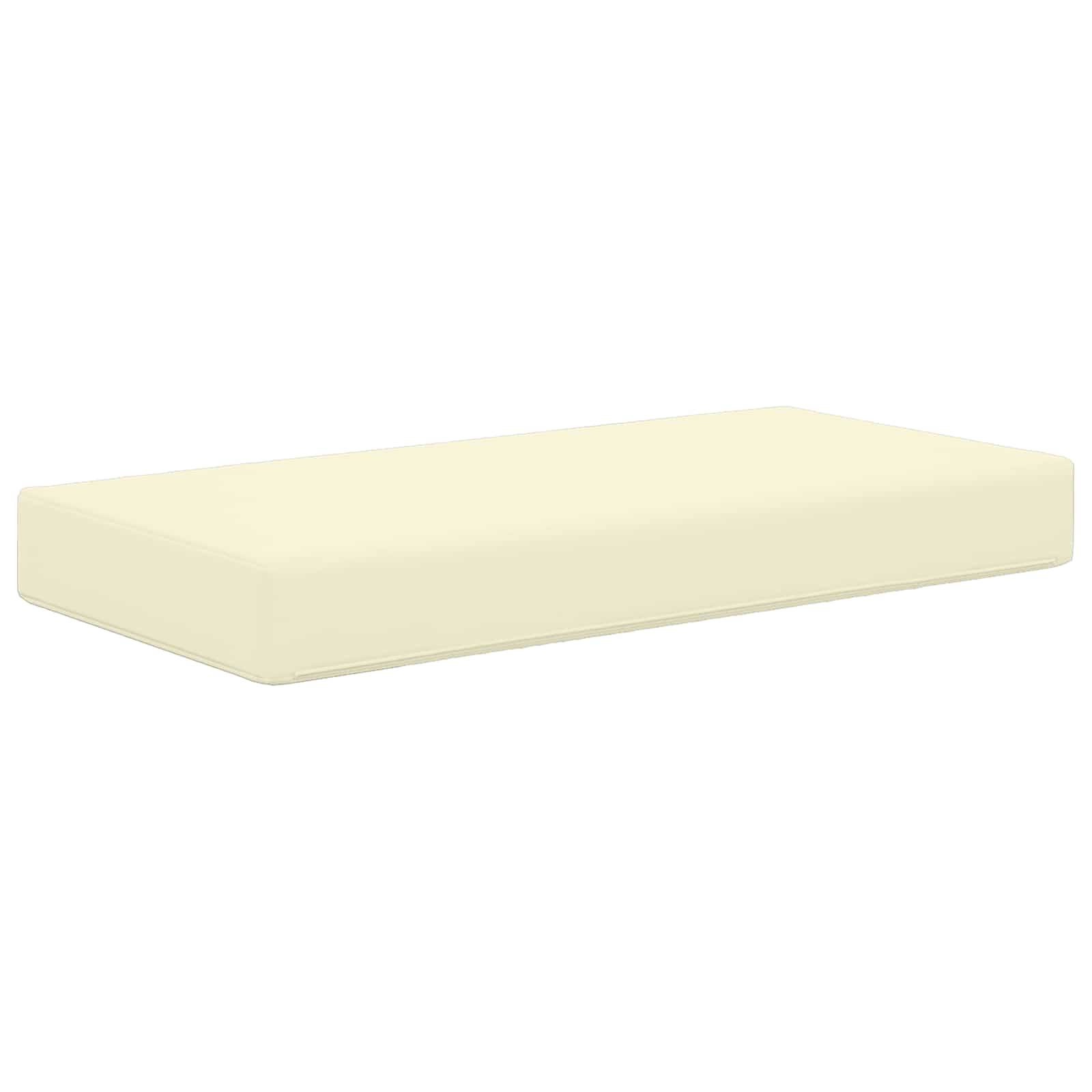 Cuscino da Sedia Esterno 100% Poliestere Crema 80 x 40 x 8 cm