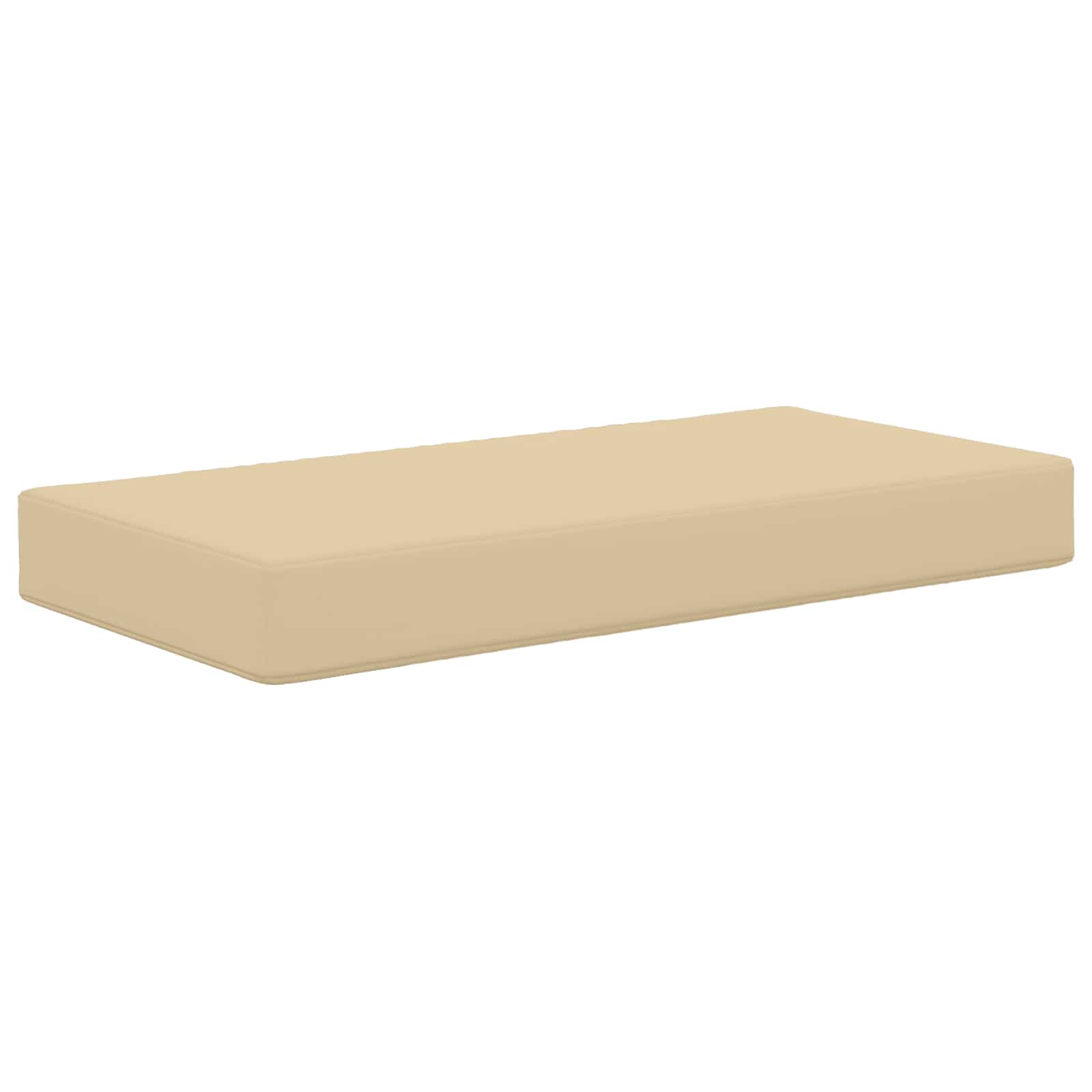 Cuscino da Sedia Esterno 100% Poliestere Beige 80 x 40 x 8 cm