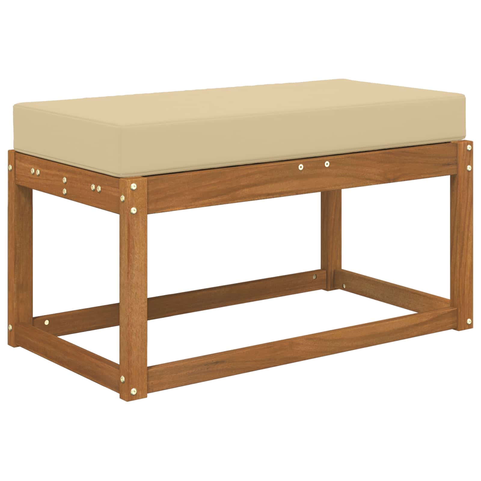 Cuscino da Sedia Esterno 100% Poliestere Beige 80 x 40 x 8 cm
