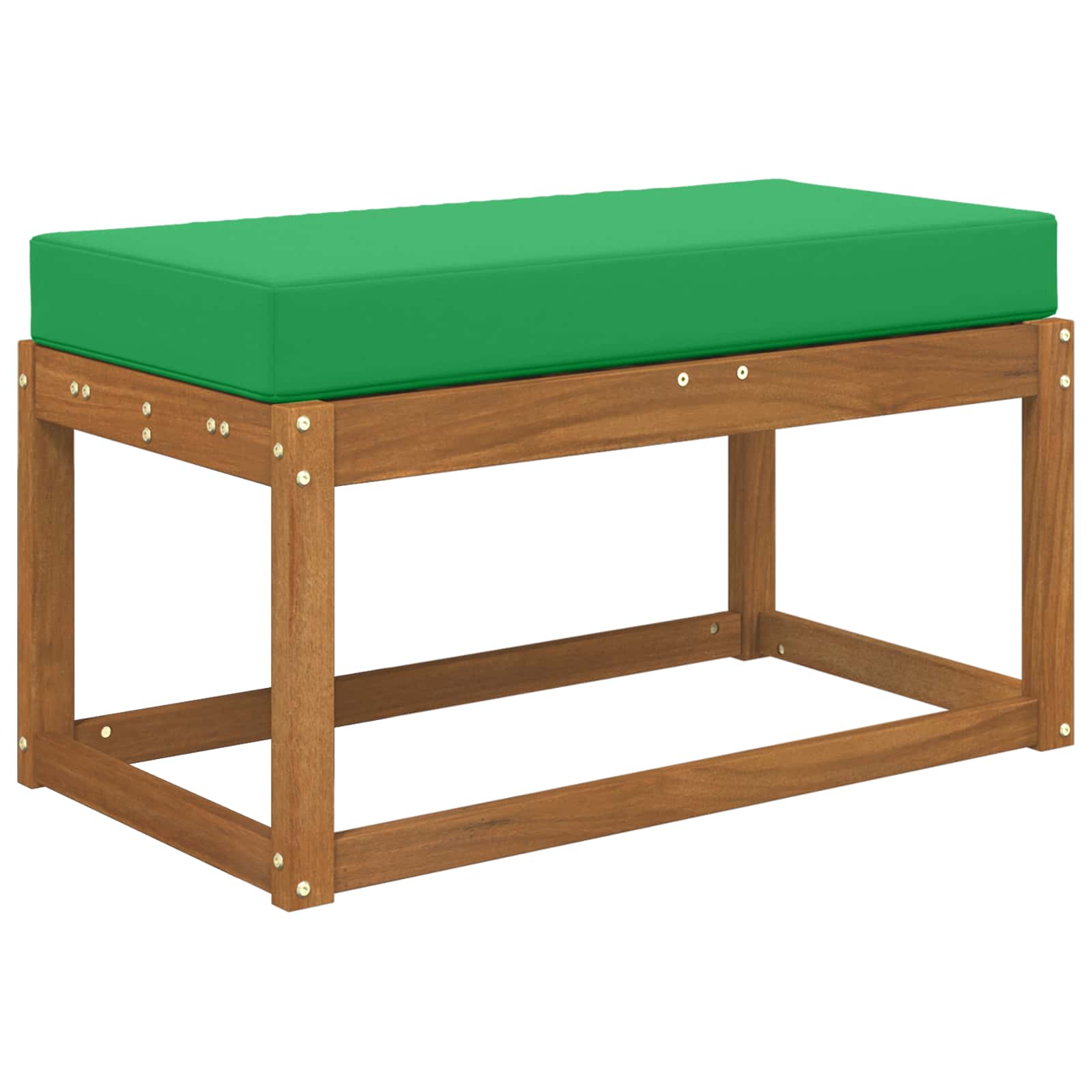 Cuscino da Sedia Esterno 100% Poliestere Verde 80 x 40 x 8 cm