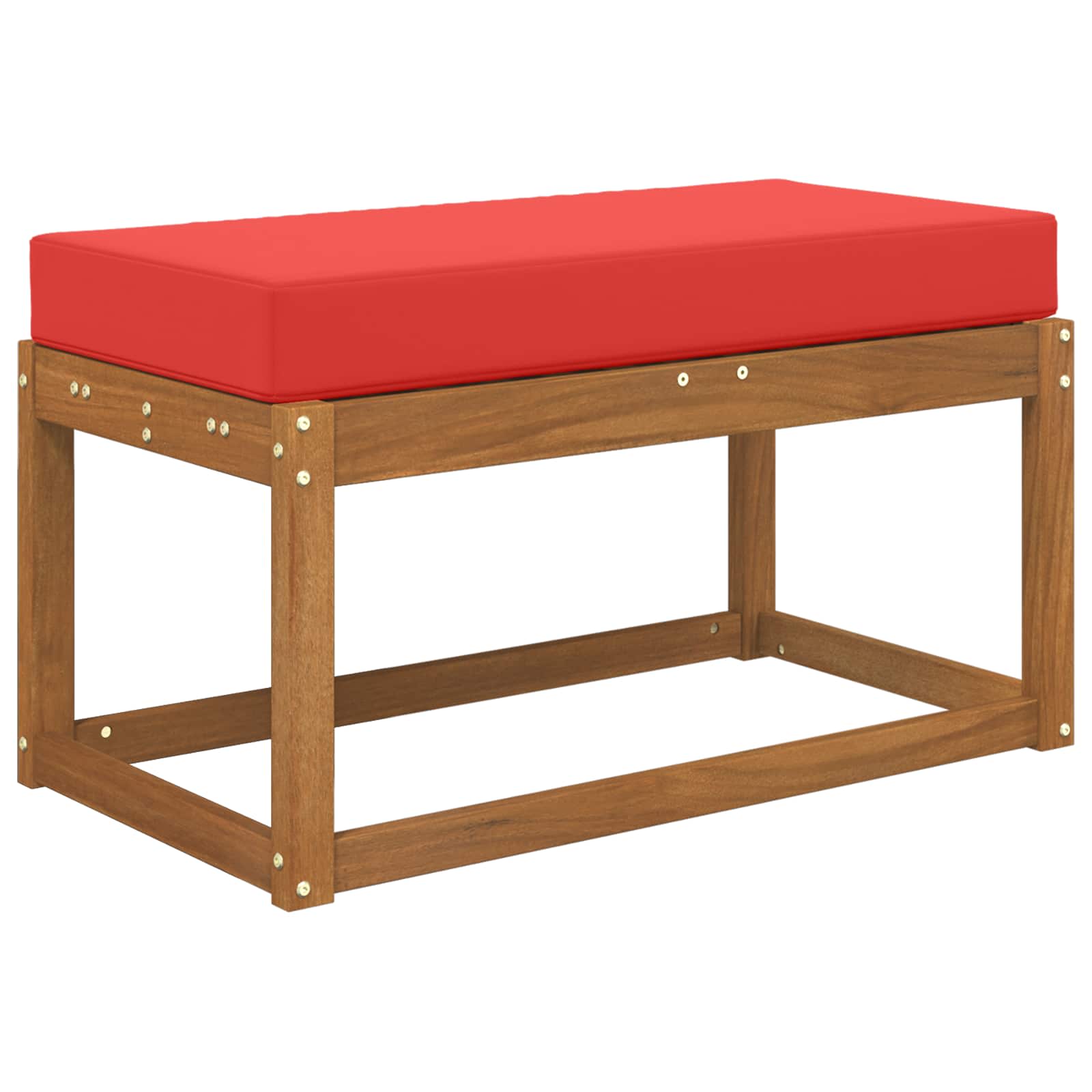 Cuscino da Sedia Esterno 100% Poliestere Rosso 80 x 40 x 8 cm