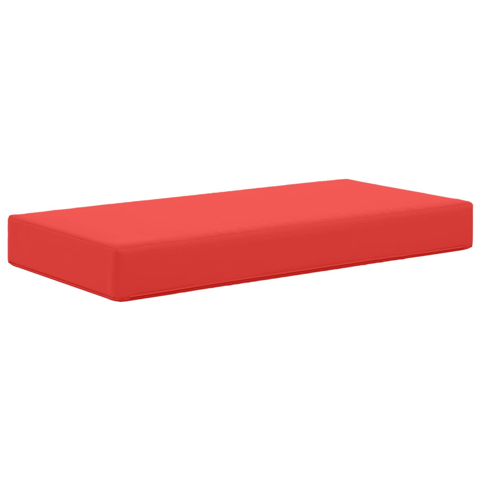 Cuscino da Sedia Esterno 100% Poliestere Rosso 80 x 40 x 8 cm
