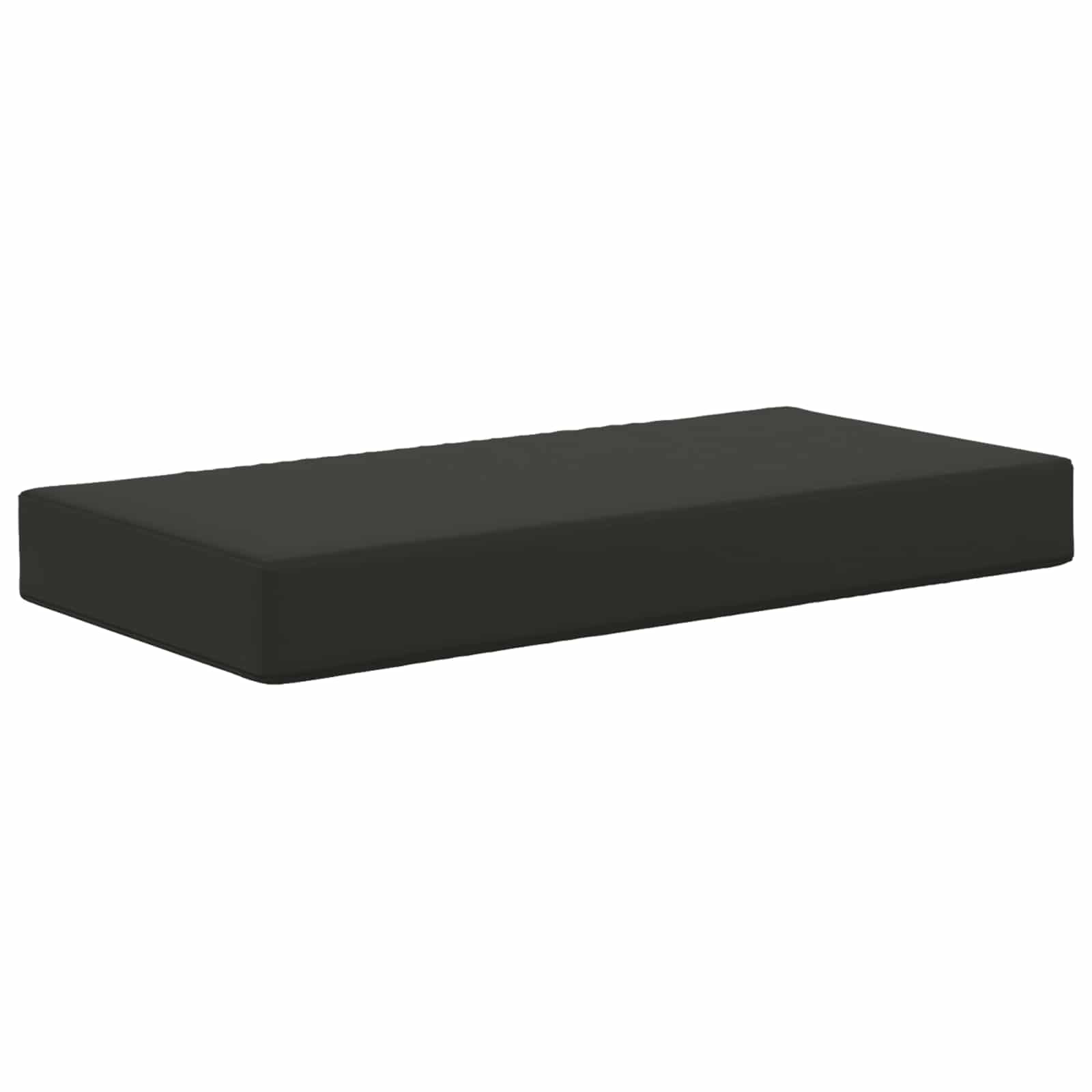 Cuscino da Sedia Esterno 100% Poliestere Nero 80 x 40 x 8 cm
