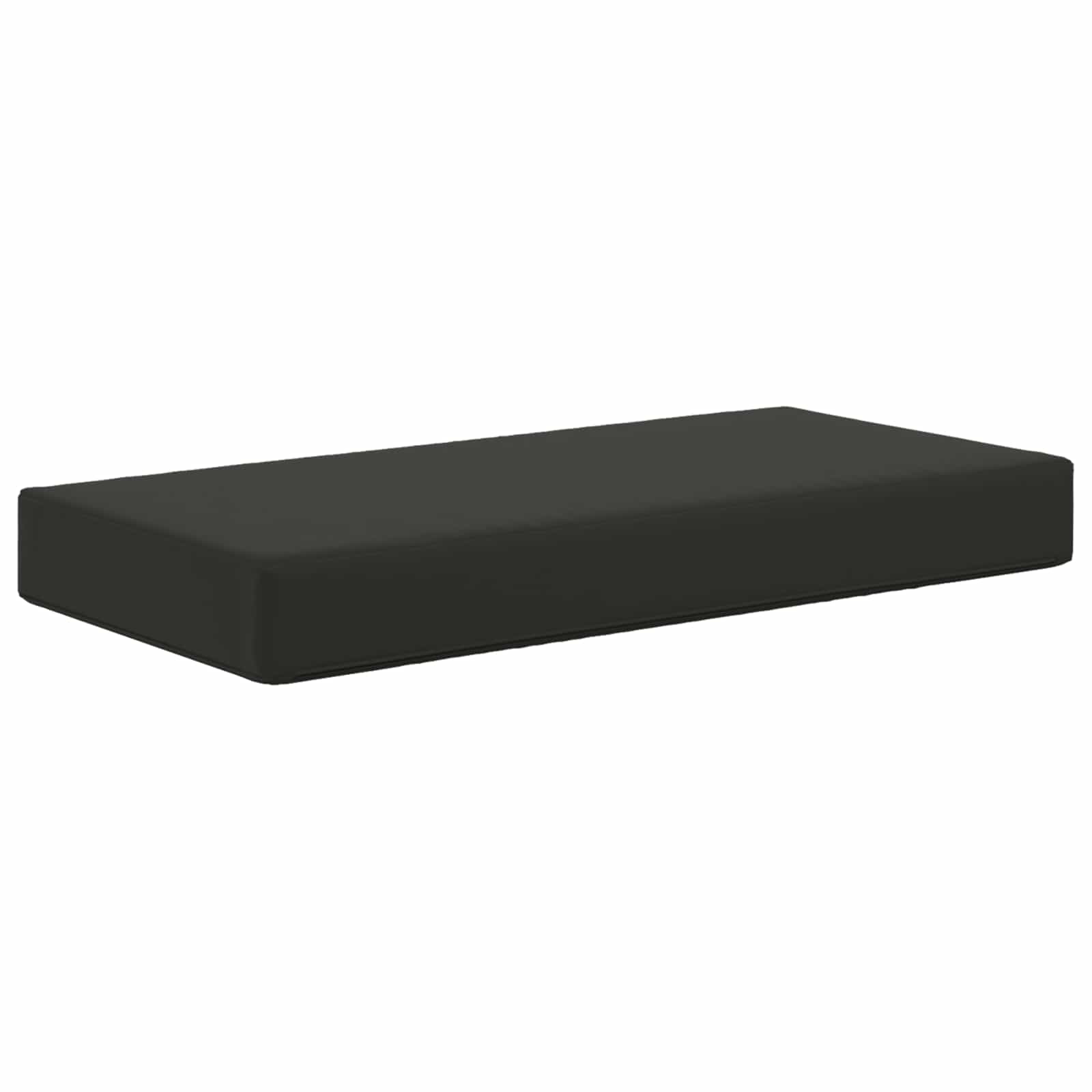 Cuscino da Sedia Esterno 100% Poliestere Nero 80 x 40 x 8 cm