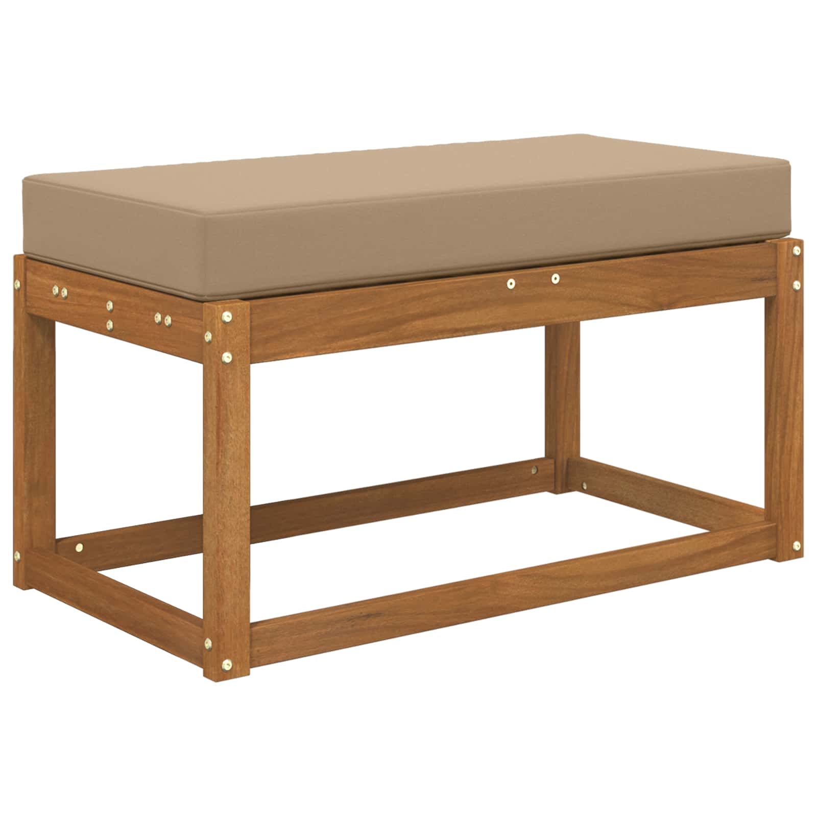 Cuscino da Sedia Esterno 100% Poliestere Tortora 80 x 40 x 8 cm