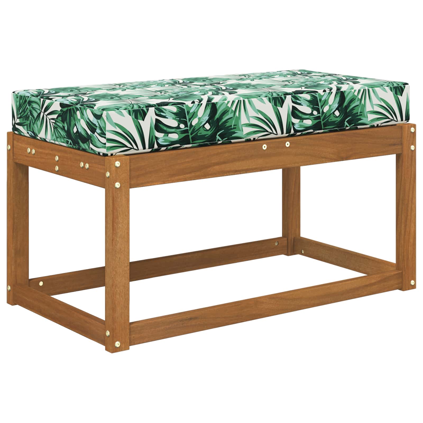 Cuscino da Sedia Esterno 100% Poliestere Fogli tropicali