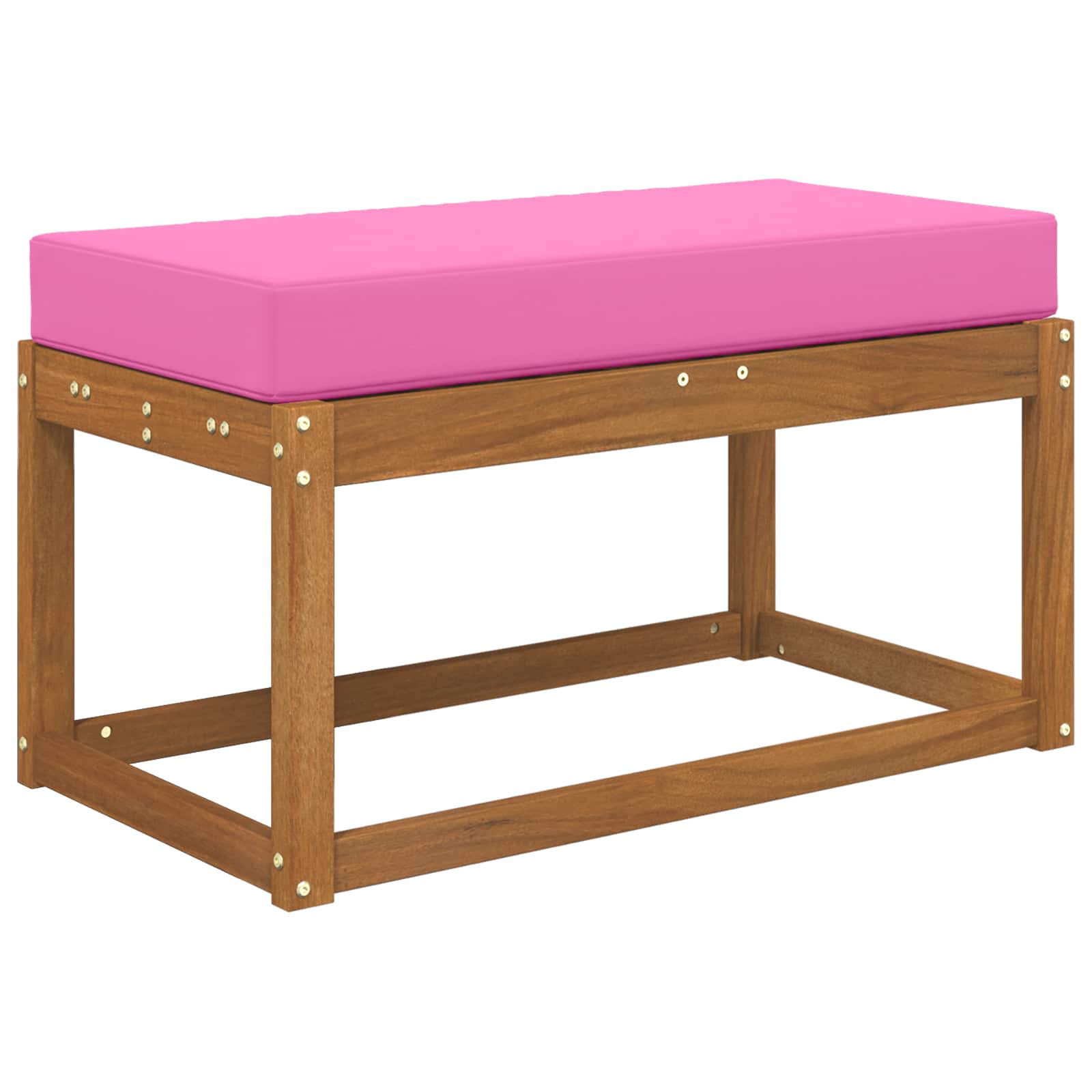 Cuscino da Sedia Esterno 100% Poliestere Rosa 80 x 40 x 8 cm