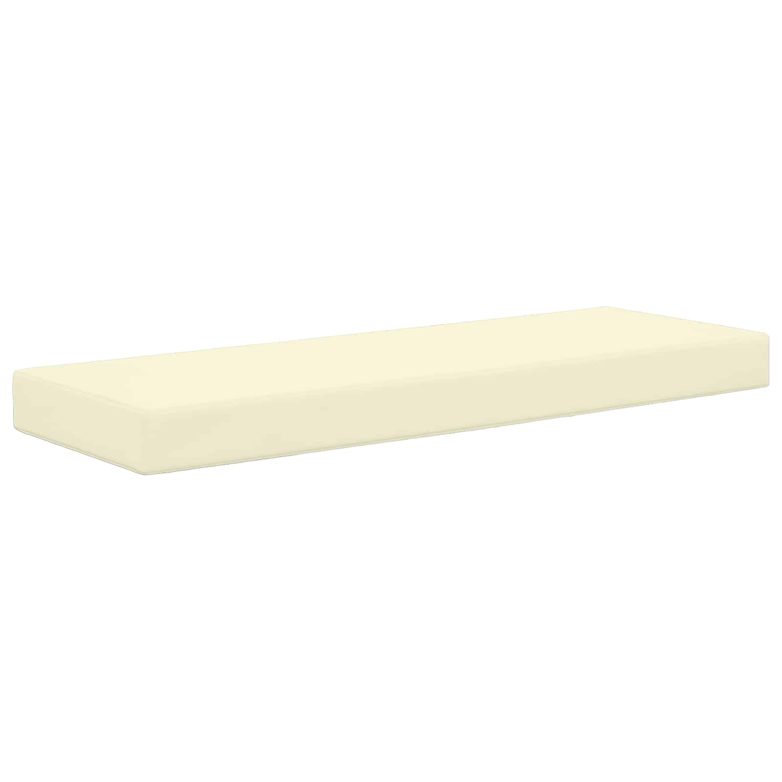 Cuscino da Sedia Esterno 100% Poliestere Crema 115 x 40 x 8 cm