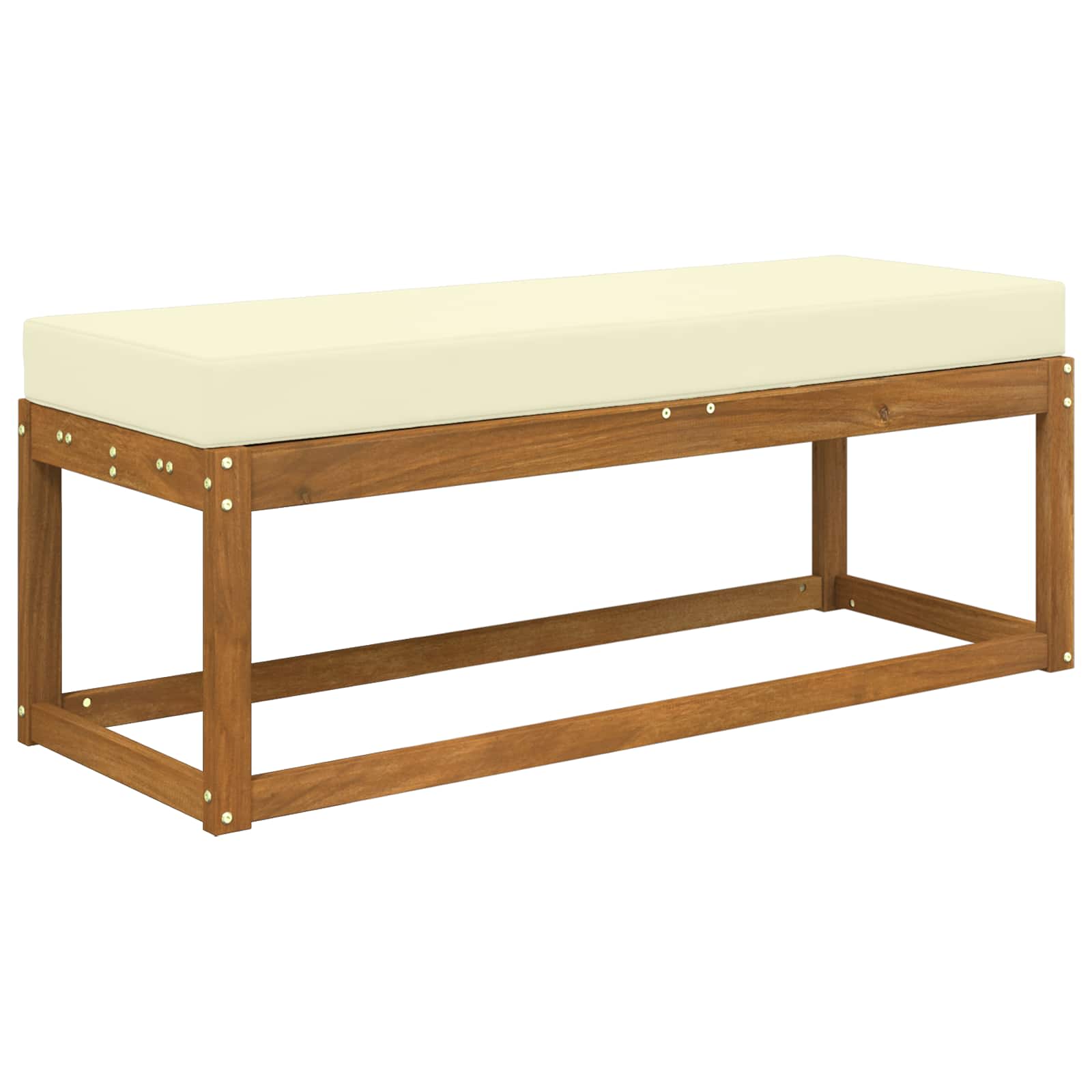 Cuscino da Sedia Esterno 100% Poliestere Crema 115 x 40 x 8 cm