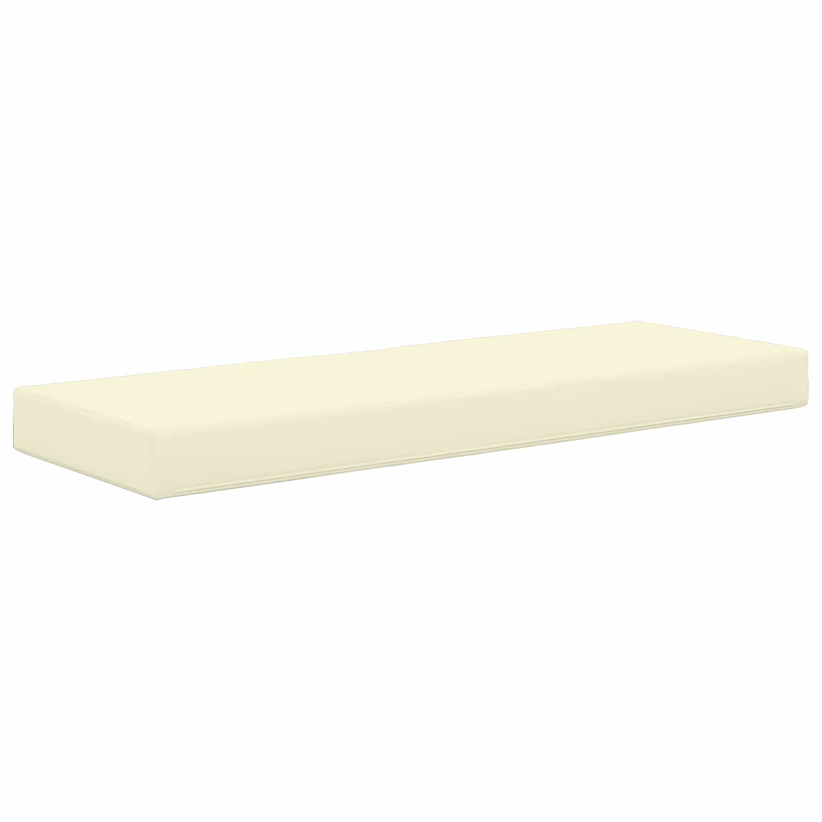 Cuscino da Sedia Esterno 100% Poliestere Crema 115 x 40 x 8 cm
