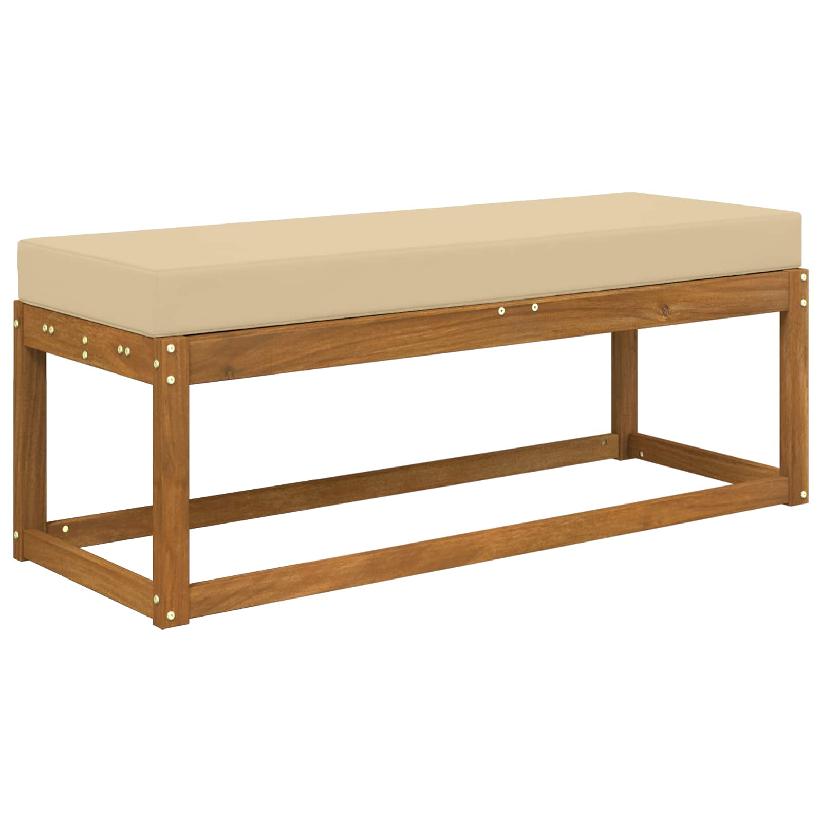 Cuscino da Sedia Esterno 100% Poliestere Beige 115 x 40 x 8 cm