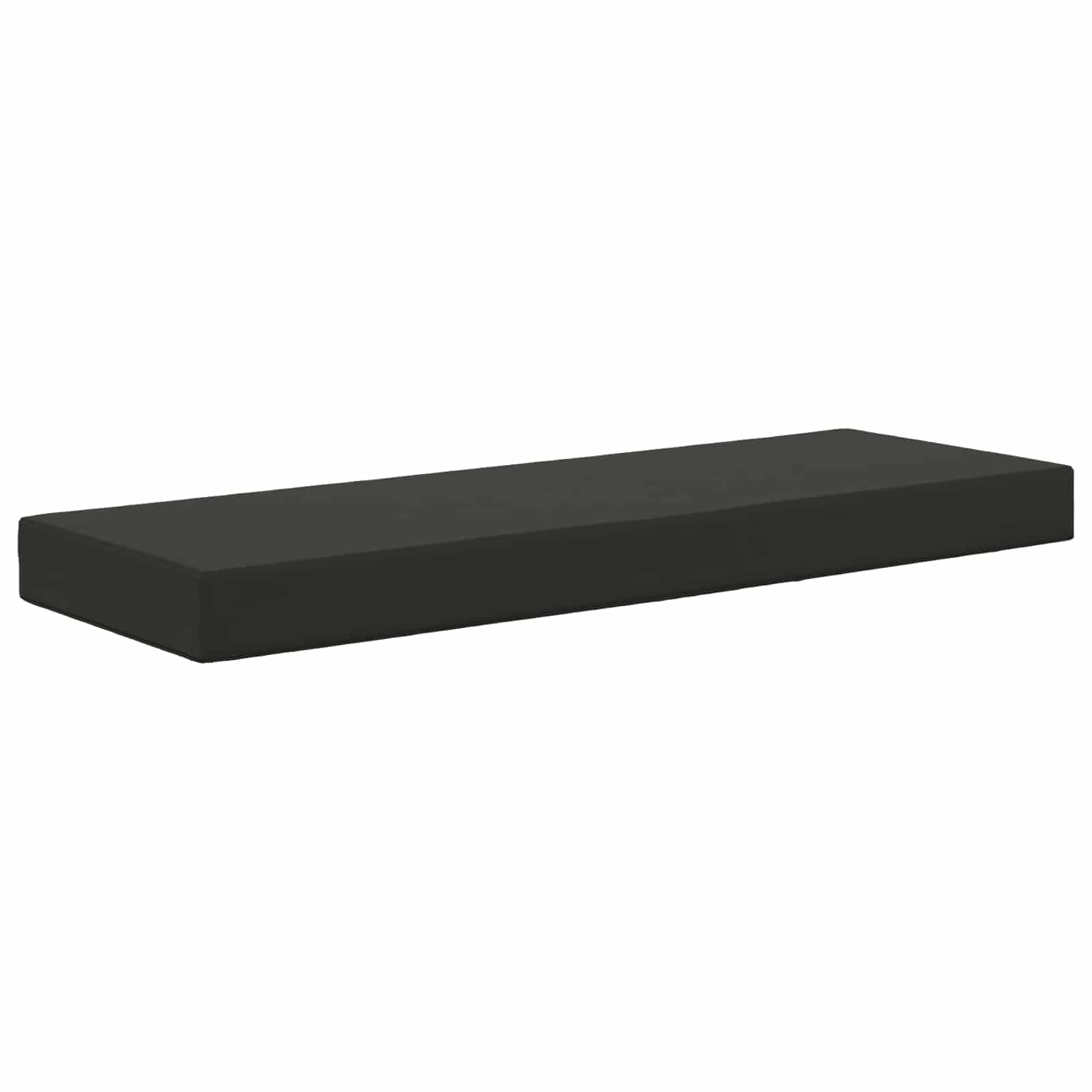 Cuscino da Sedia Esterno 100% Poliestere Nero 111,5 x 40 x 8 cm