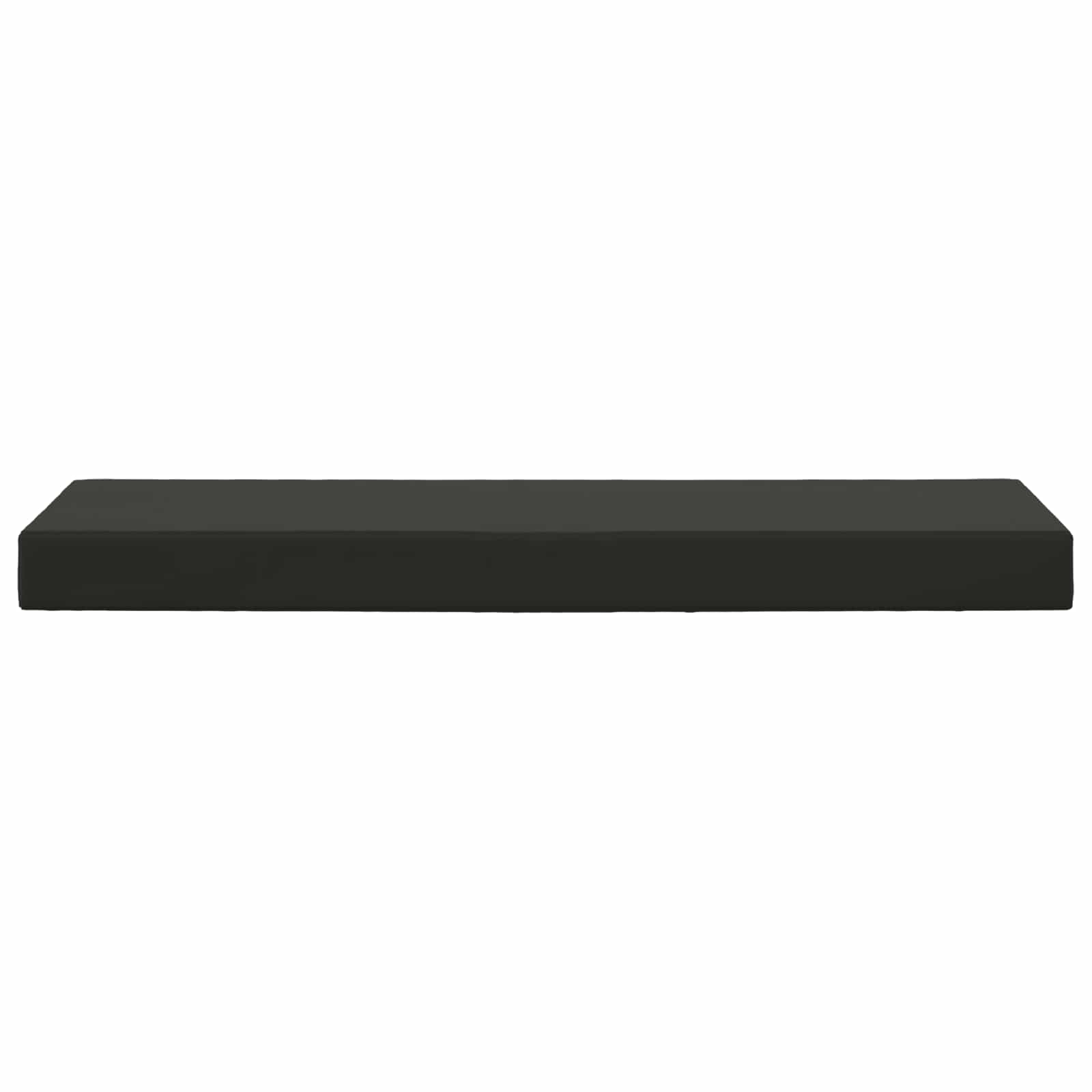 Cuscino da Sedia Esterno 100% Poliestere Nero 111,5 x 40 x 8 cm