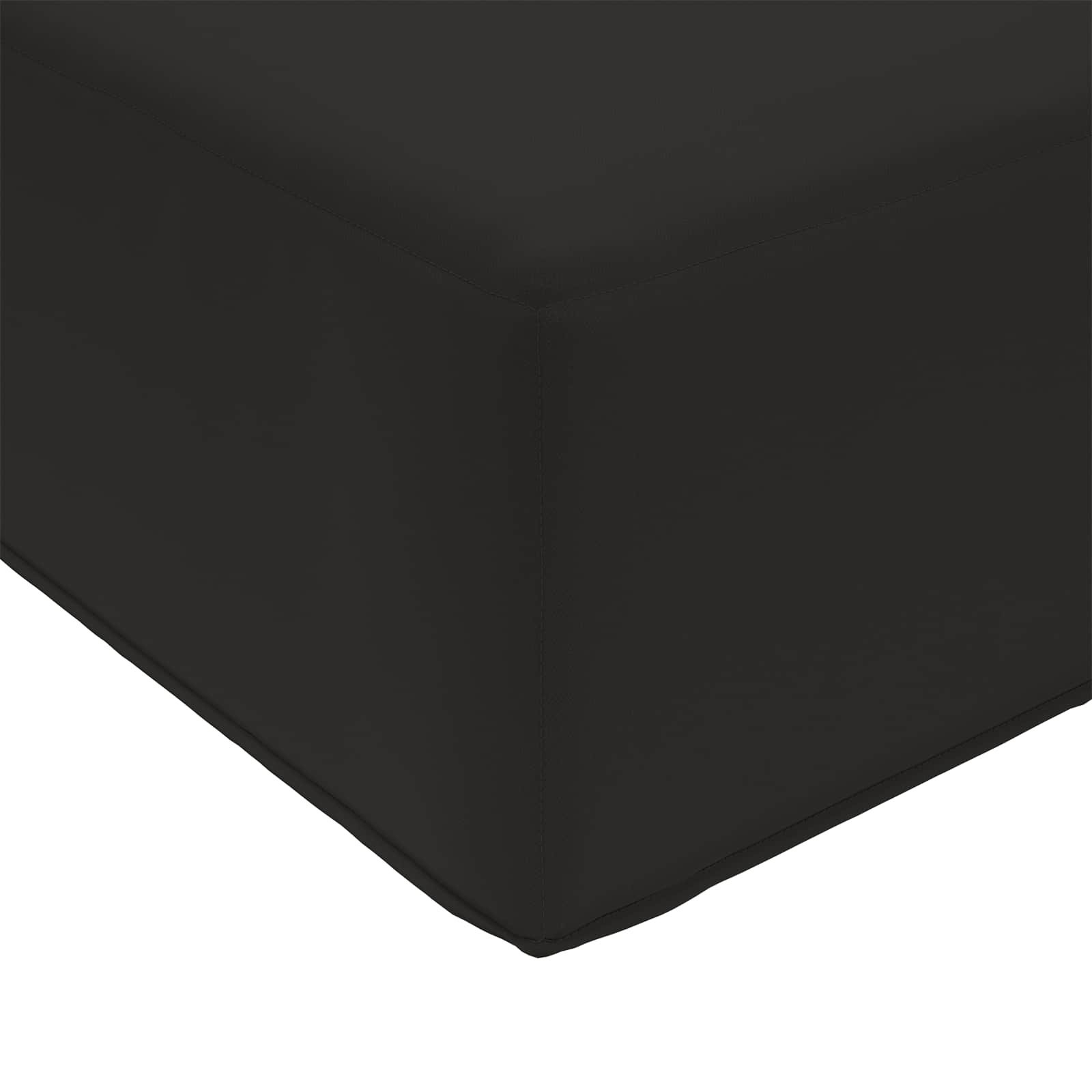 Cuscino da Sedia Esterno 100% Poliestere Nero 111,5 x 40 x 8 cm
