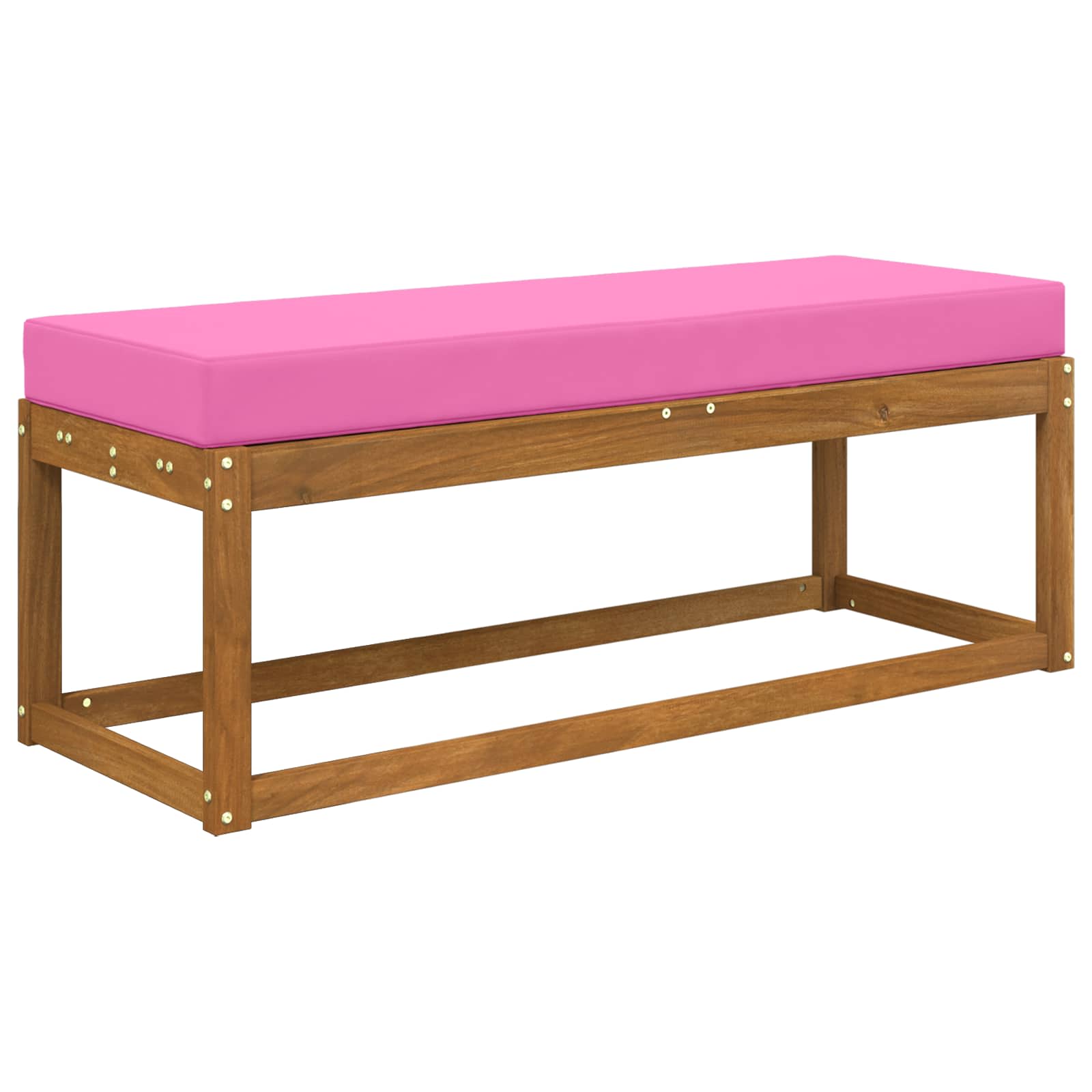 Cuscino da Sedia Esterno 100% Poliestere Rosa 115 x 40 x 8 cm