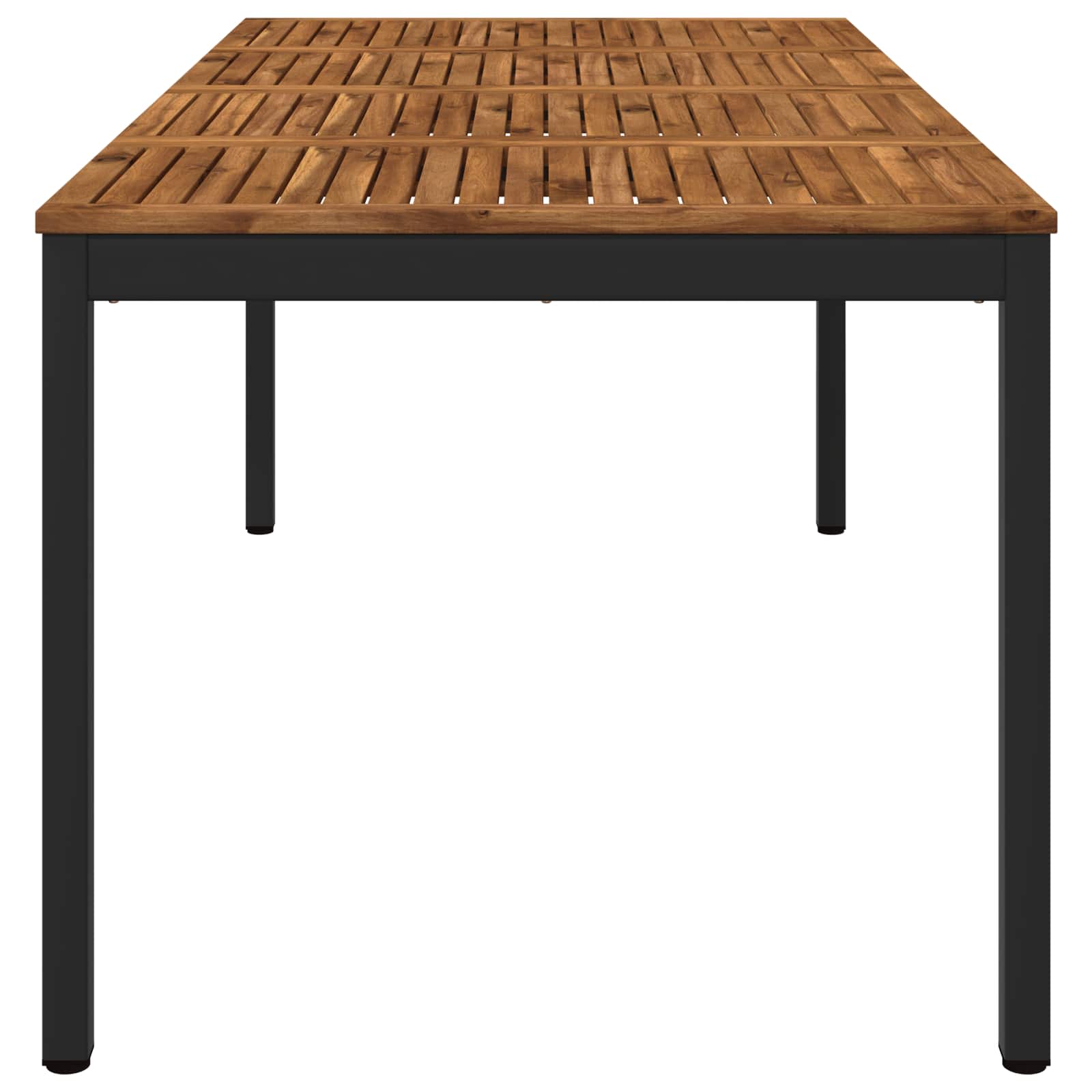 Tavolo da cena da giardino Naturale e Nero 180 x 88,5 x 75 cm