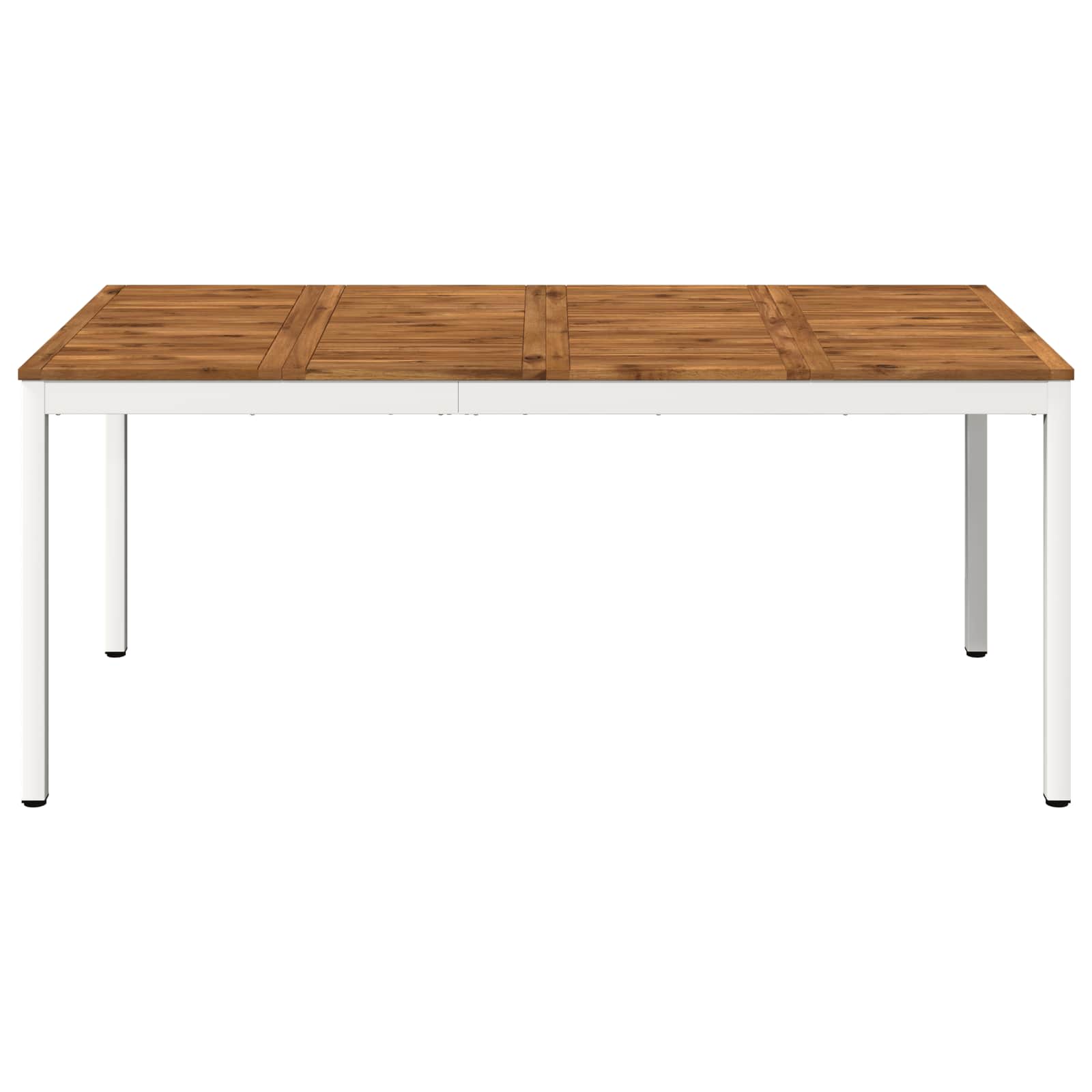 Tavolo da cena da giardino Naturale e Bianco 180 x 88,5 x 75 cm