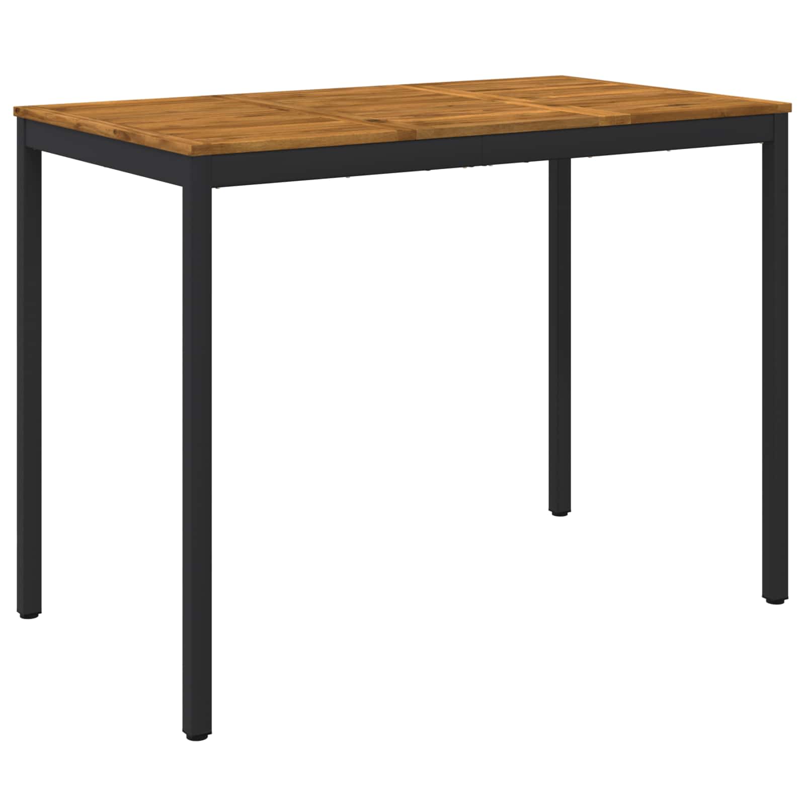 Tavolo Bar da Giardino Naturale e Nero 141 x 80,5 x 105 cm