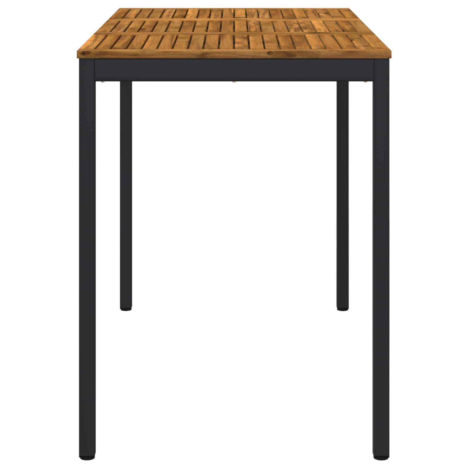Tavolo Bar da Giardino Naturale e Nero 141 x 80,5 x 105 cm