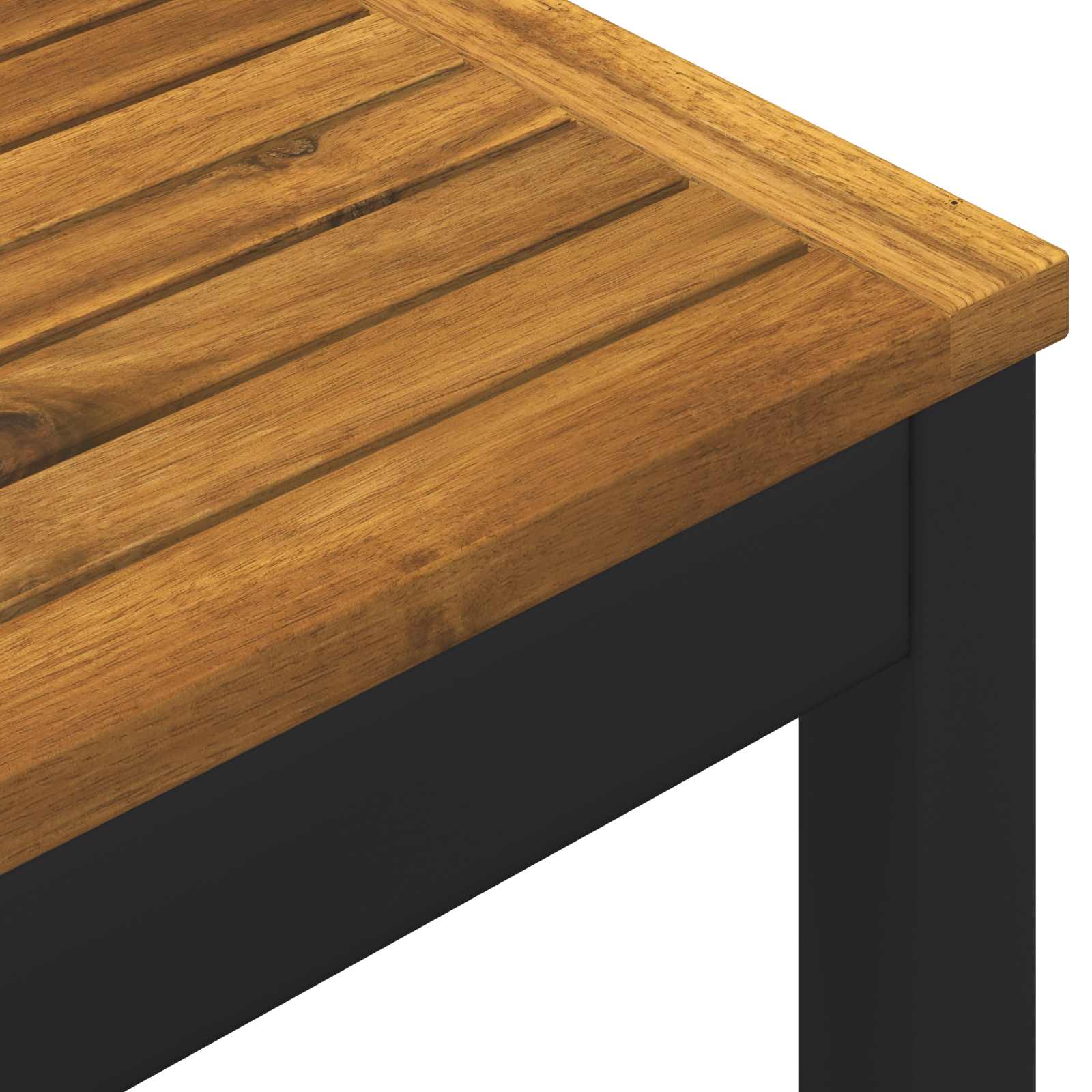 Tavolo Bar da Giardino Naturale e Nero 141 x 80,5 x 105 cm