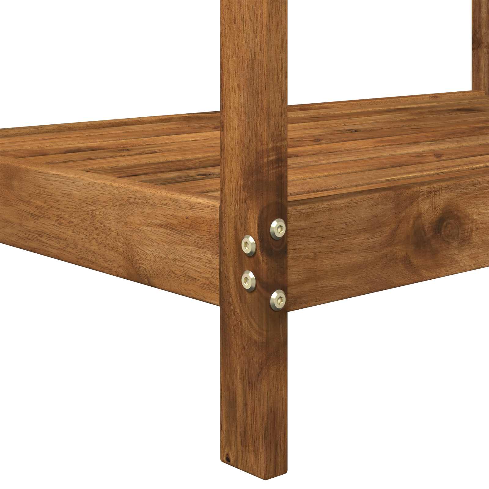 Banco da Giardinaggio Esterno 111,5 x 48,5 x 107 cm Naturale