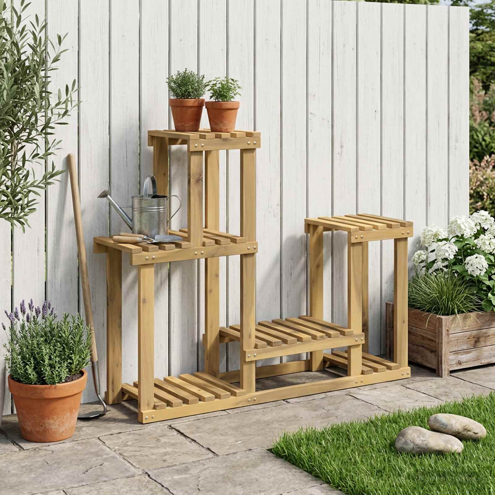 Supporto per piante Bianco 90 x 25 x 73 cm