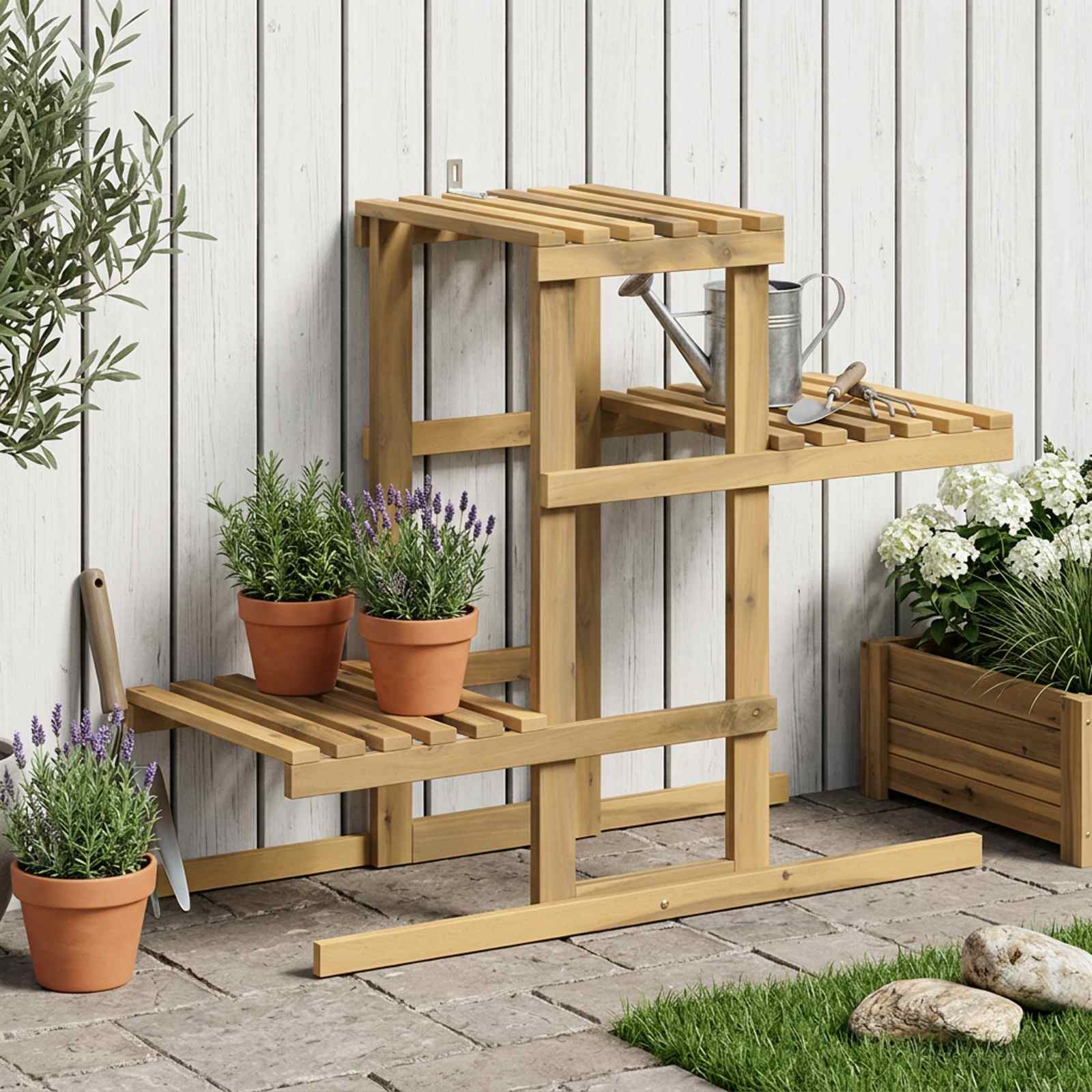 Supporto per piante Bianco 82 x 36 x 60 cm