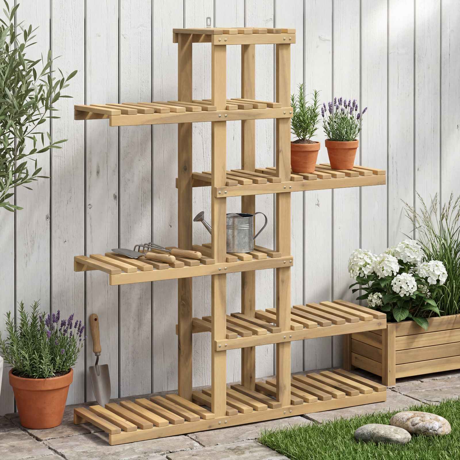 Supporto per piante Bianco 93 x 25 x 114,5 cm