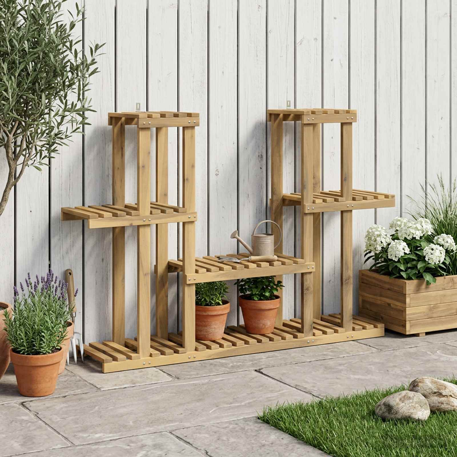Supporto per piante Bianco 123 x 25 x 78,5 cm