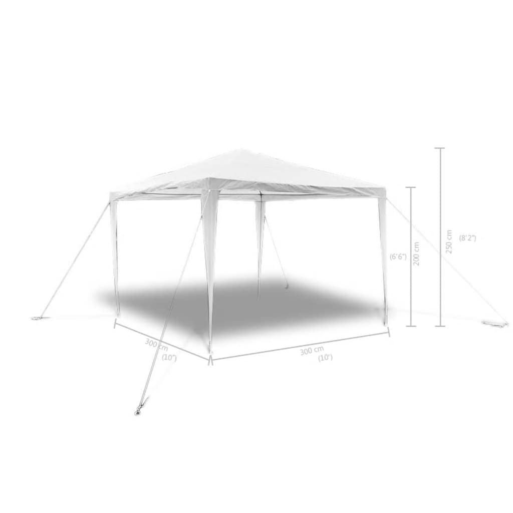 Gazebo da Esterno 3x3 m con Tetto a Piramide per Feste