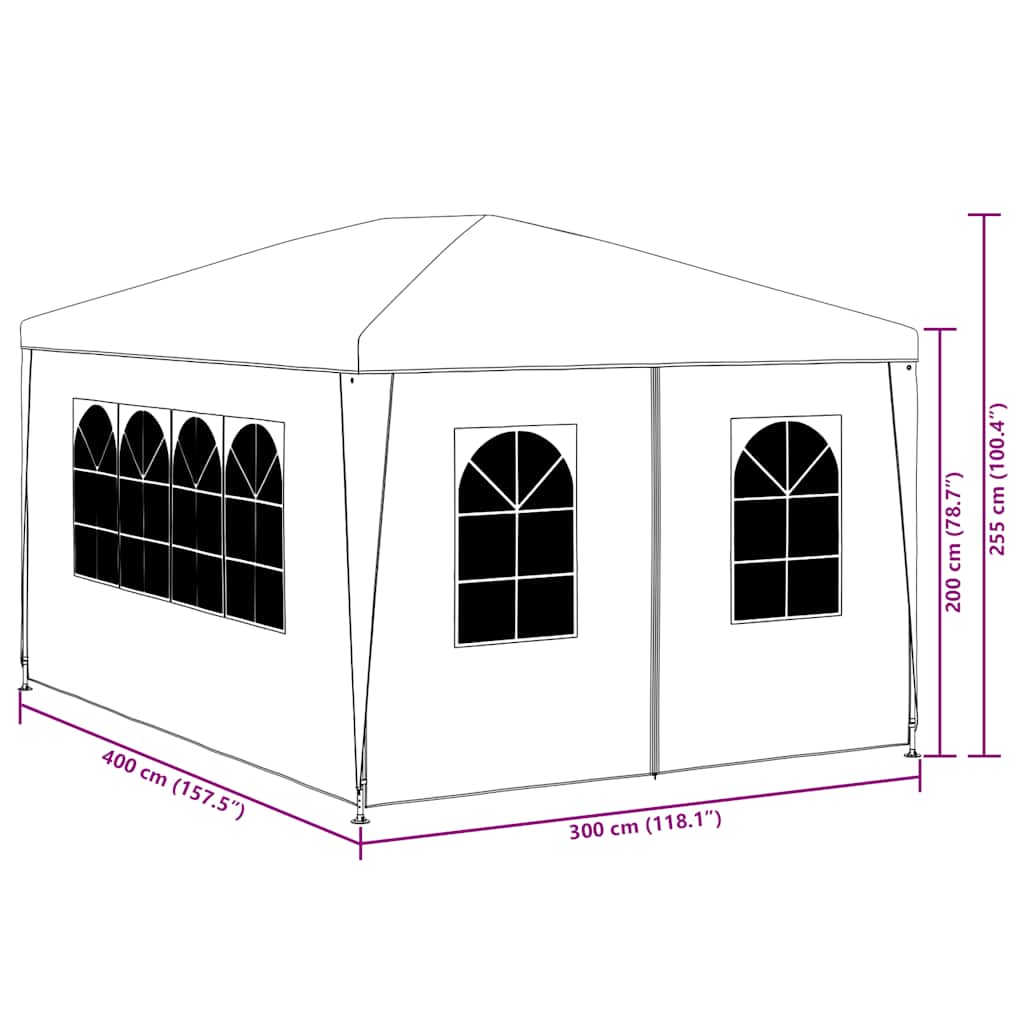 Tenda per Feste 3x4 m Bianca