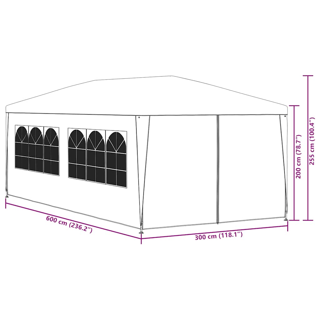 Tenda per Feste 3x6 m Bianca