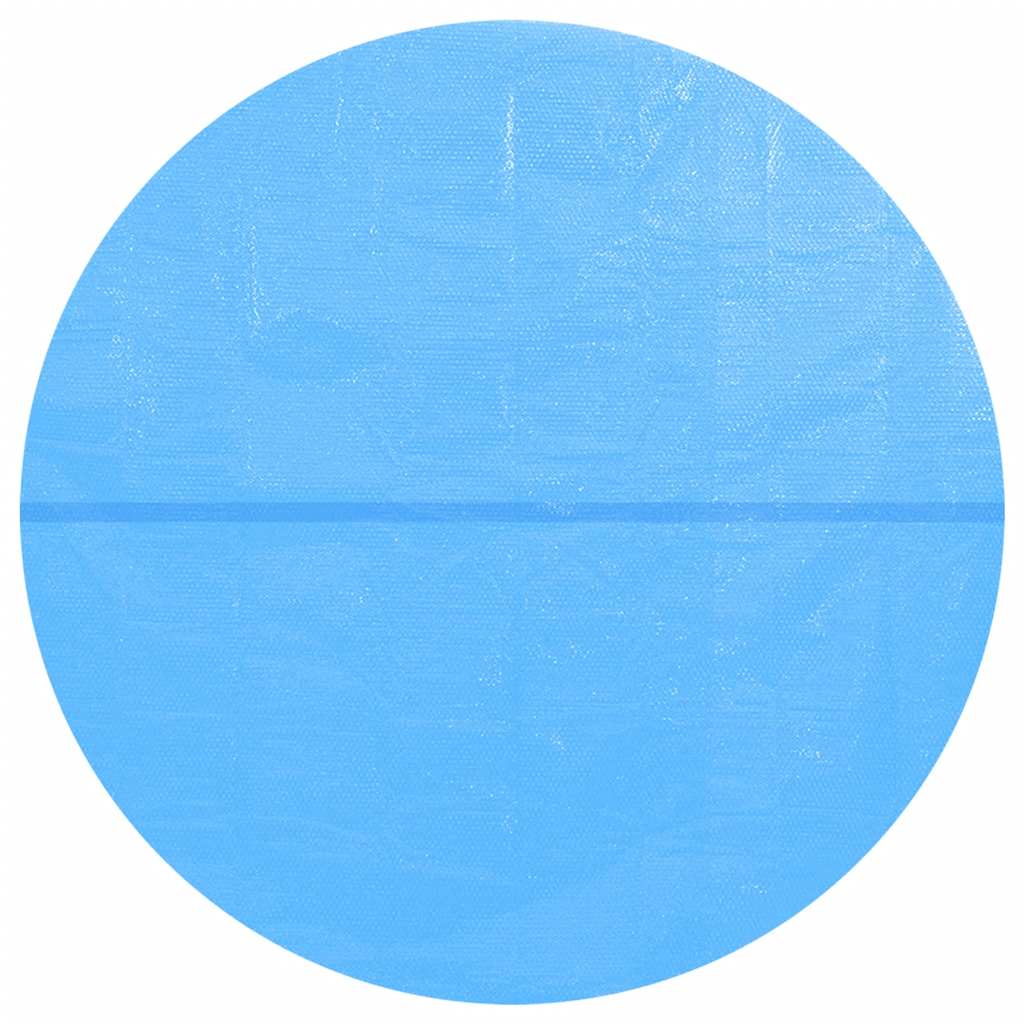 Pellicola Galleggiante Solare PE Rotonda 381 cm per Piscina Blu