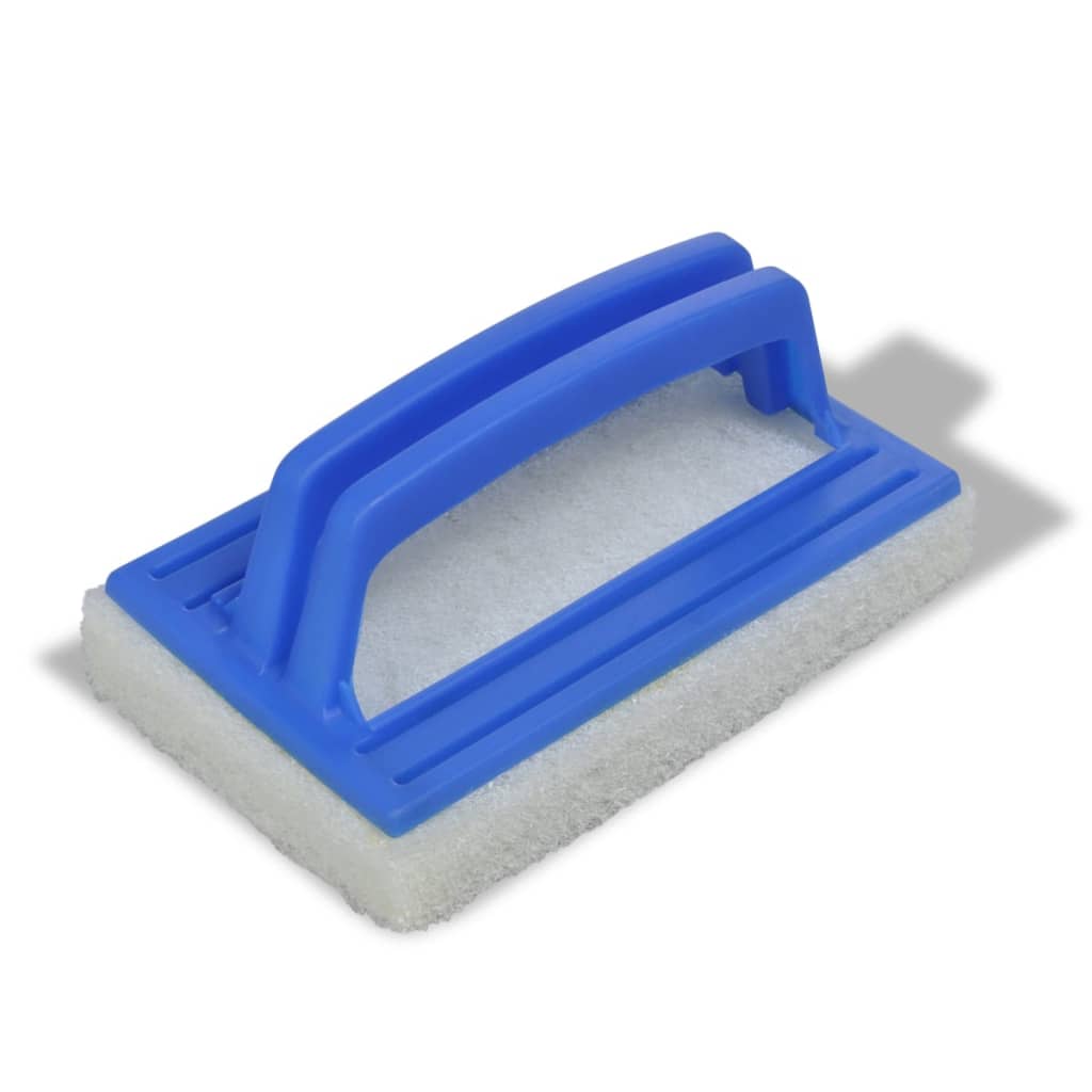 Set pulizia piscina spazzola 2 schiumatoi foglie 1 palo telescopico