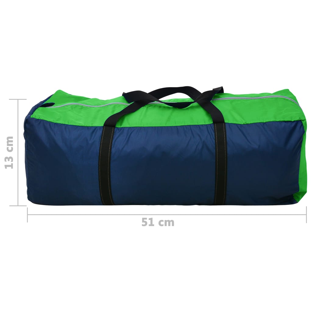 Tenda da Campeggio per 4 Persone Blu Marino/Verde