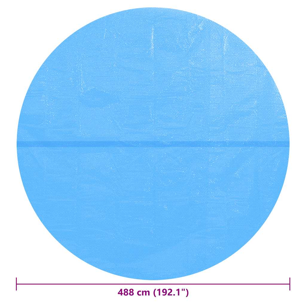 Telo Copripiscina Solare Copertura Rotonda PE 488 cm Blu