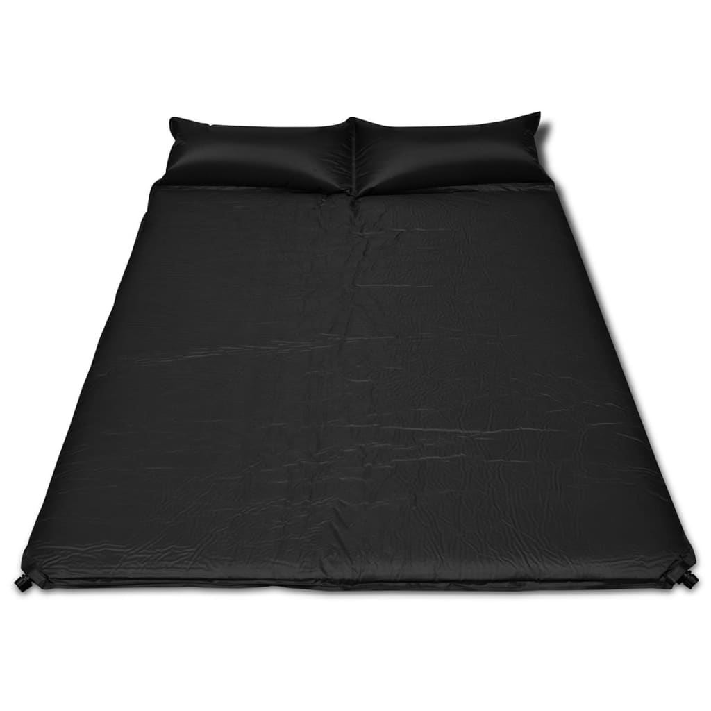 Materasso Autogonfiabile 190 x 130 x 5 cm Nero Doppio