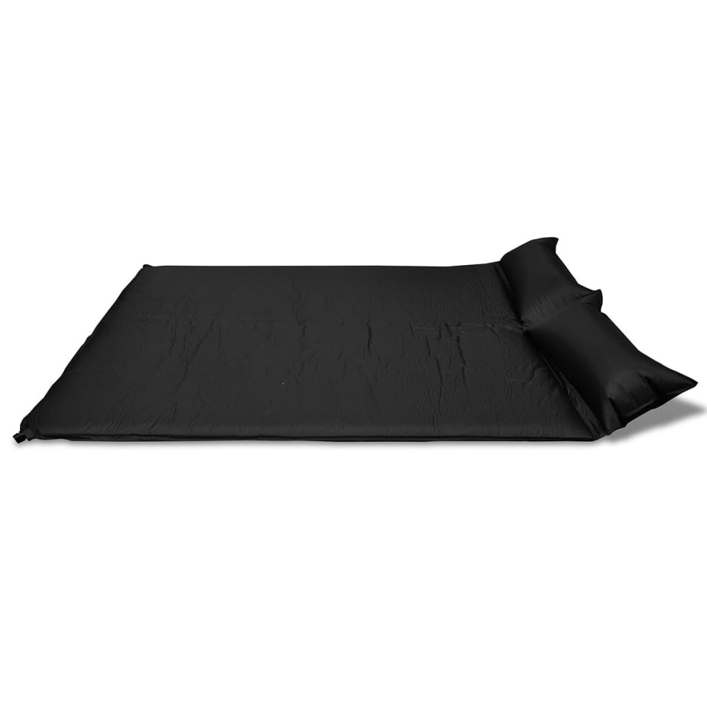 Materasso Autogonfiabile 190 x 130 x 5 cm Nero Doppio