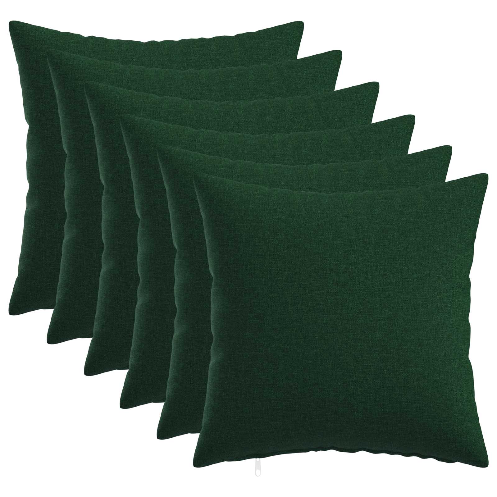 Federa 6 pz HEERLEN Verde Scuro 30 x 30 cm Tessuto