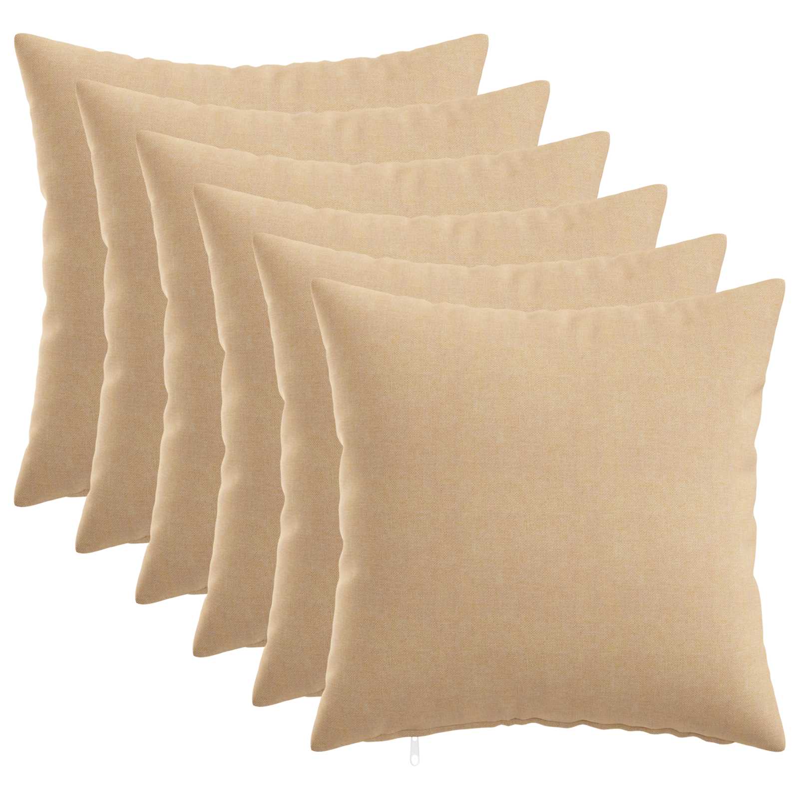 Federa 6 pz HEERLEN Crema 30 x 30 cm Tessuto