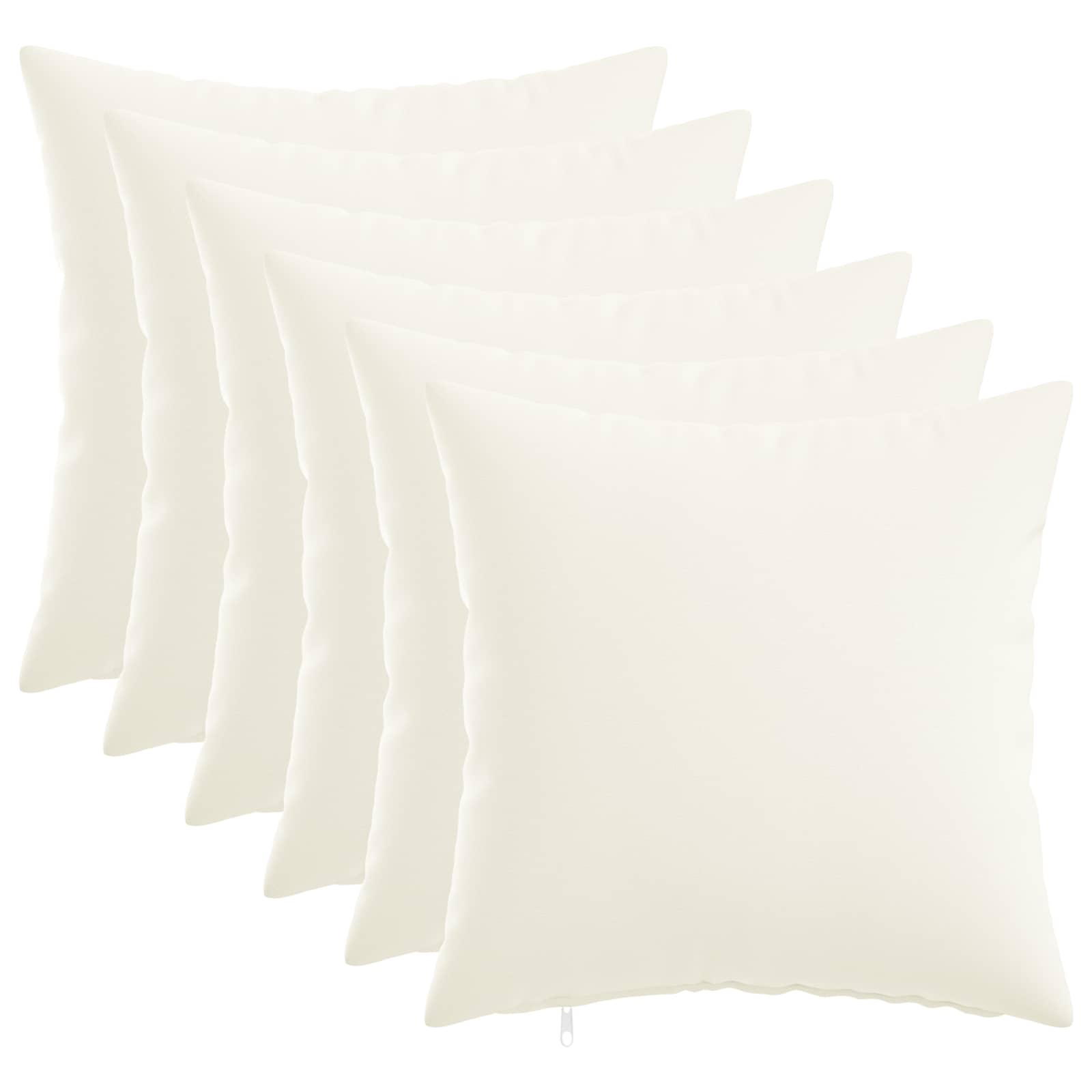 Federa 6 pz HEERLEN Bianco 30 x 30 cm Tessuto