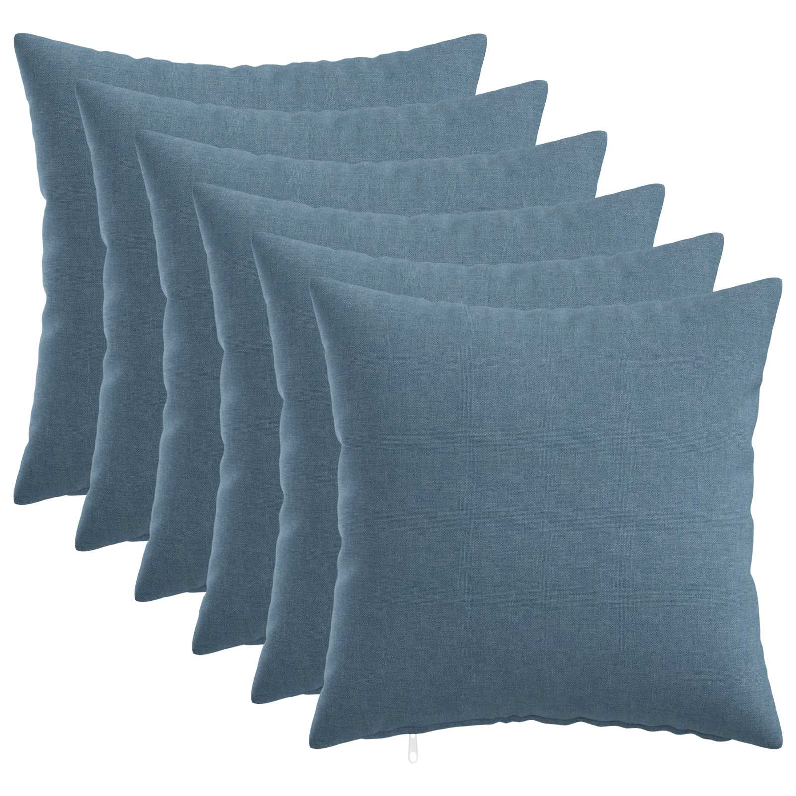 Federa 6 pz HEERLEN Blu jeans 30 x 30 cm Tessuto