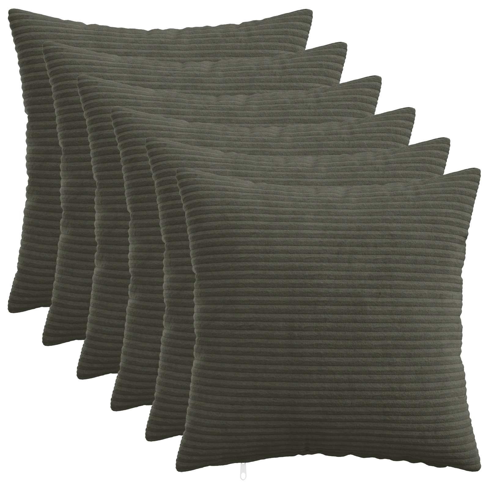 Federa 6 pcs HEERLEN Antracite 30 x 30 cm corduroy