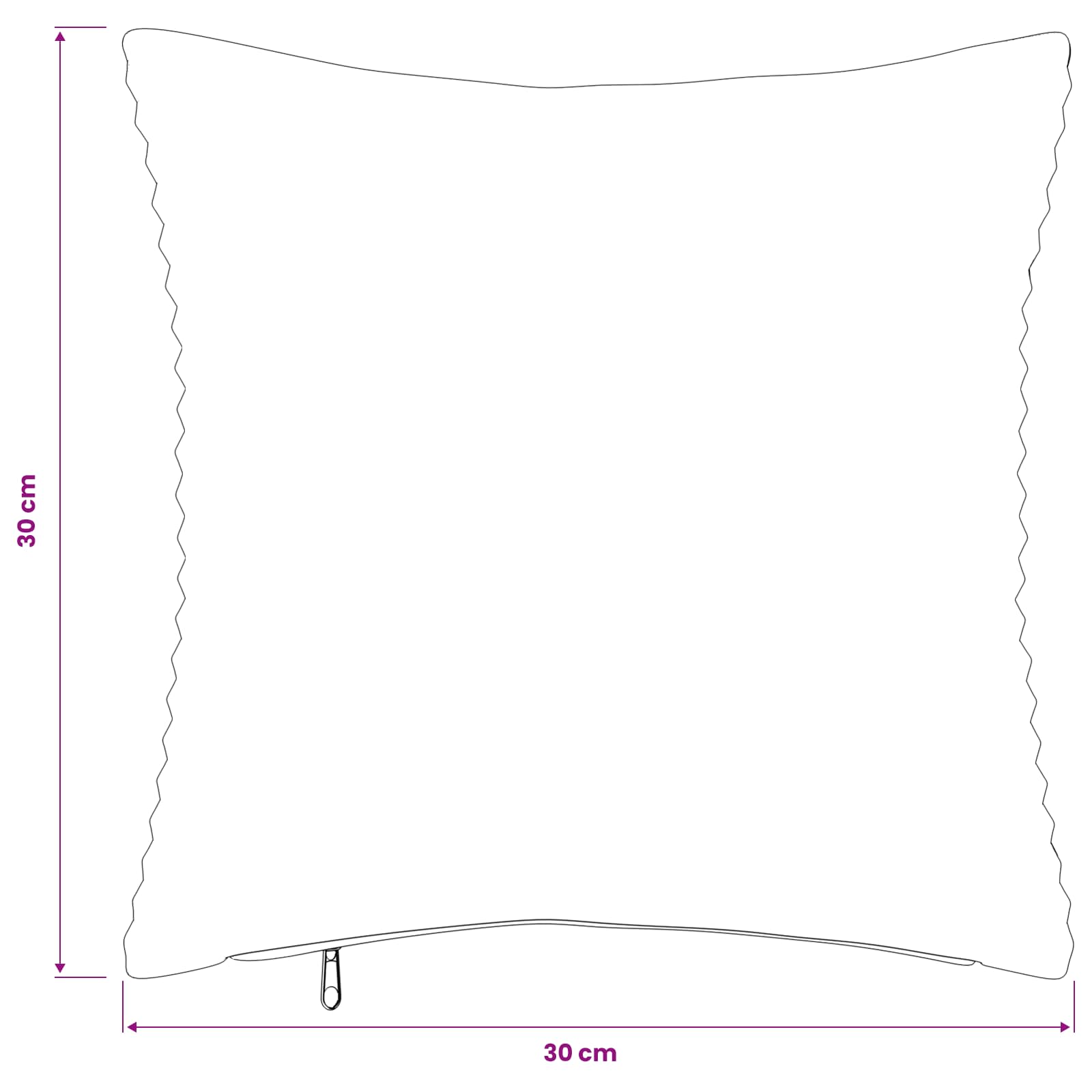 Federa 6 pcs HEERLEN Antracite 30 x 30 cm corduroy