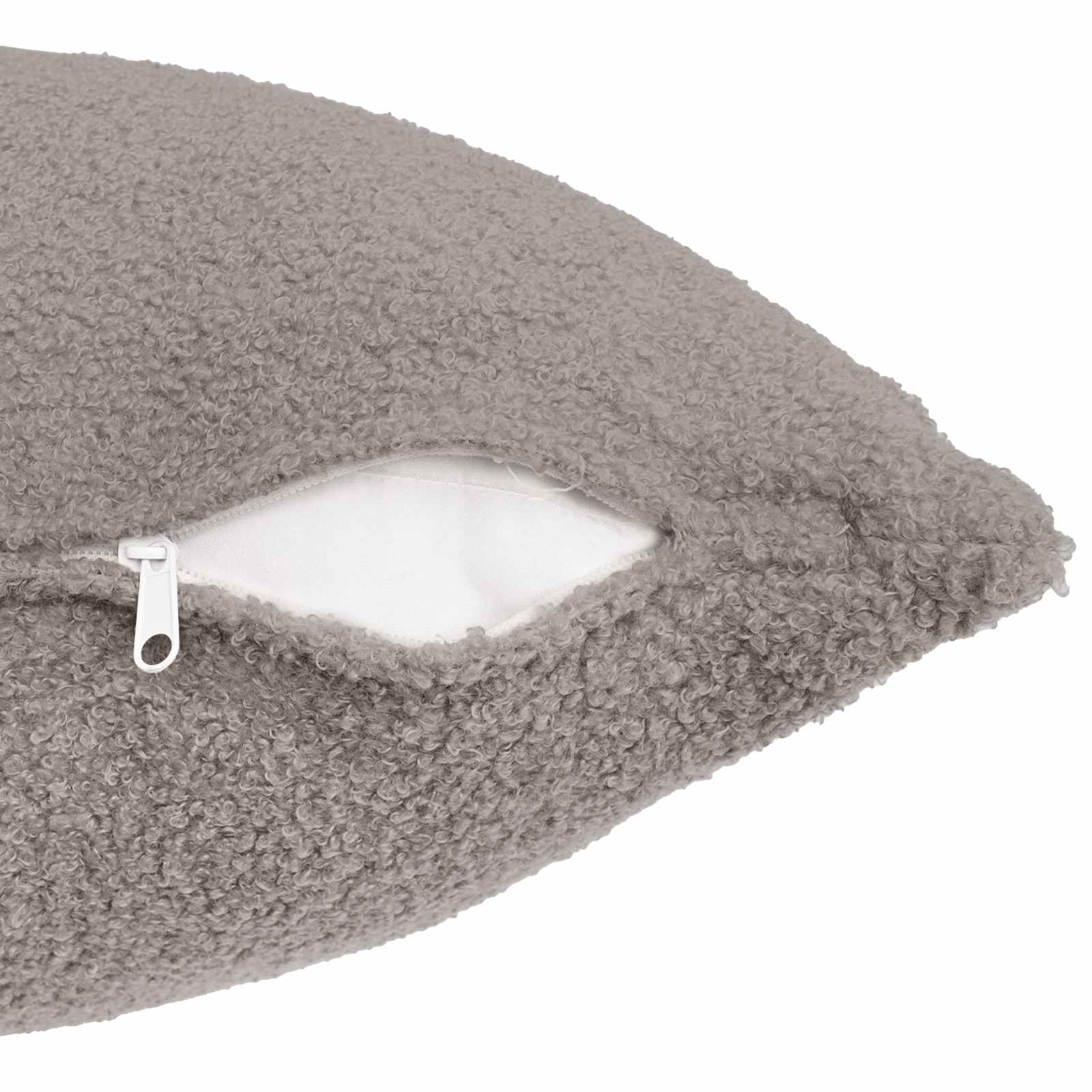 Federa 6 pcs HEERLEN Grigio Chiaro 30 x 30 cm Bouclé