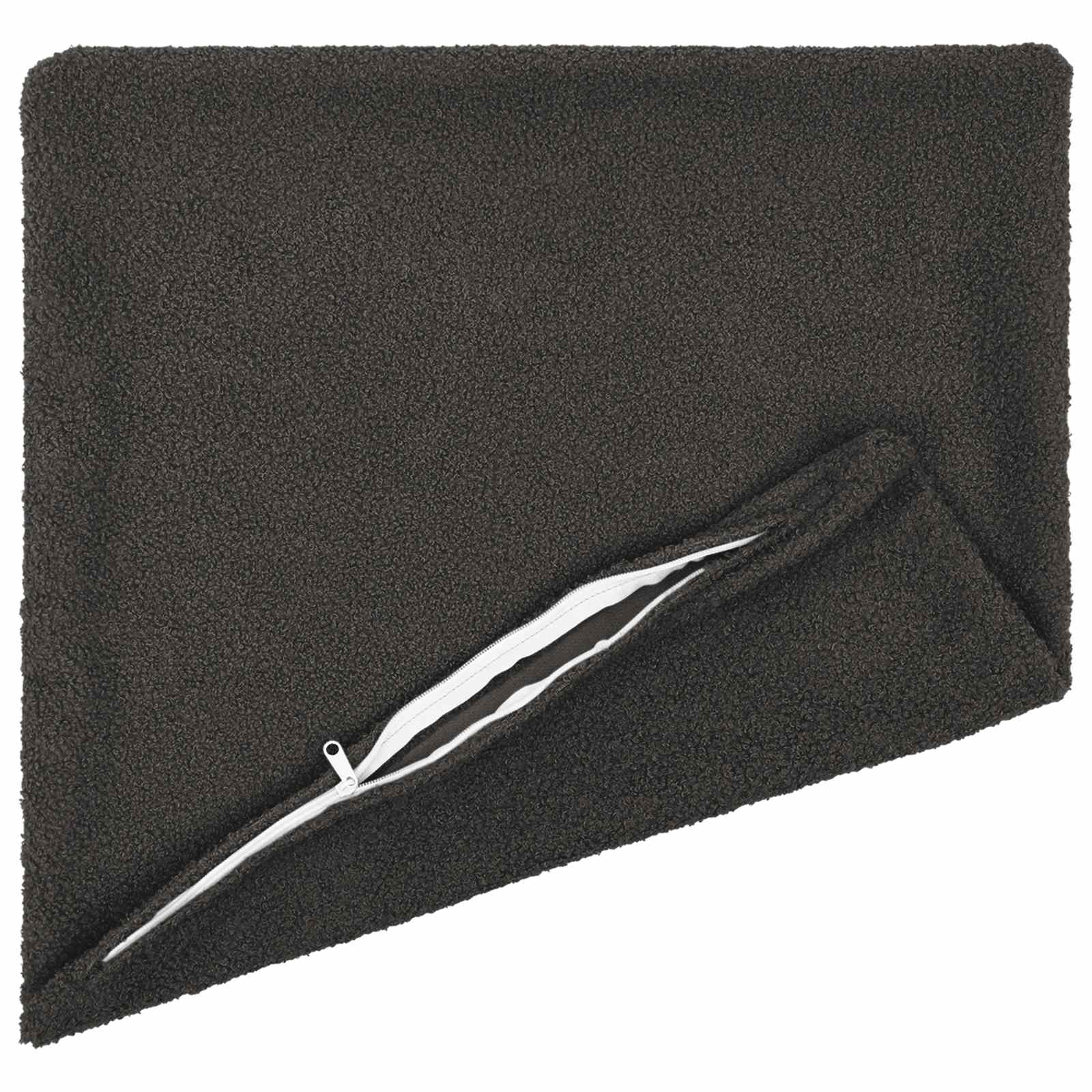 Federa 6 pcs HEERLEN Grigio Scuro 30 x 30 cm Bouclé