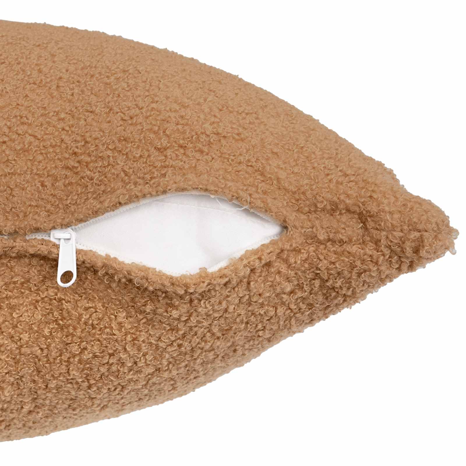 Federa 6 pcs HEERLEN Beige 30 x 30 cm Bouclé