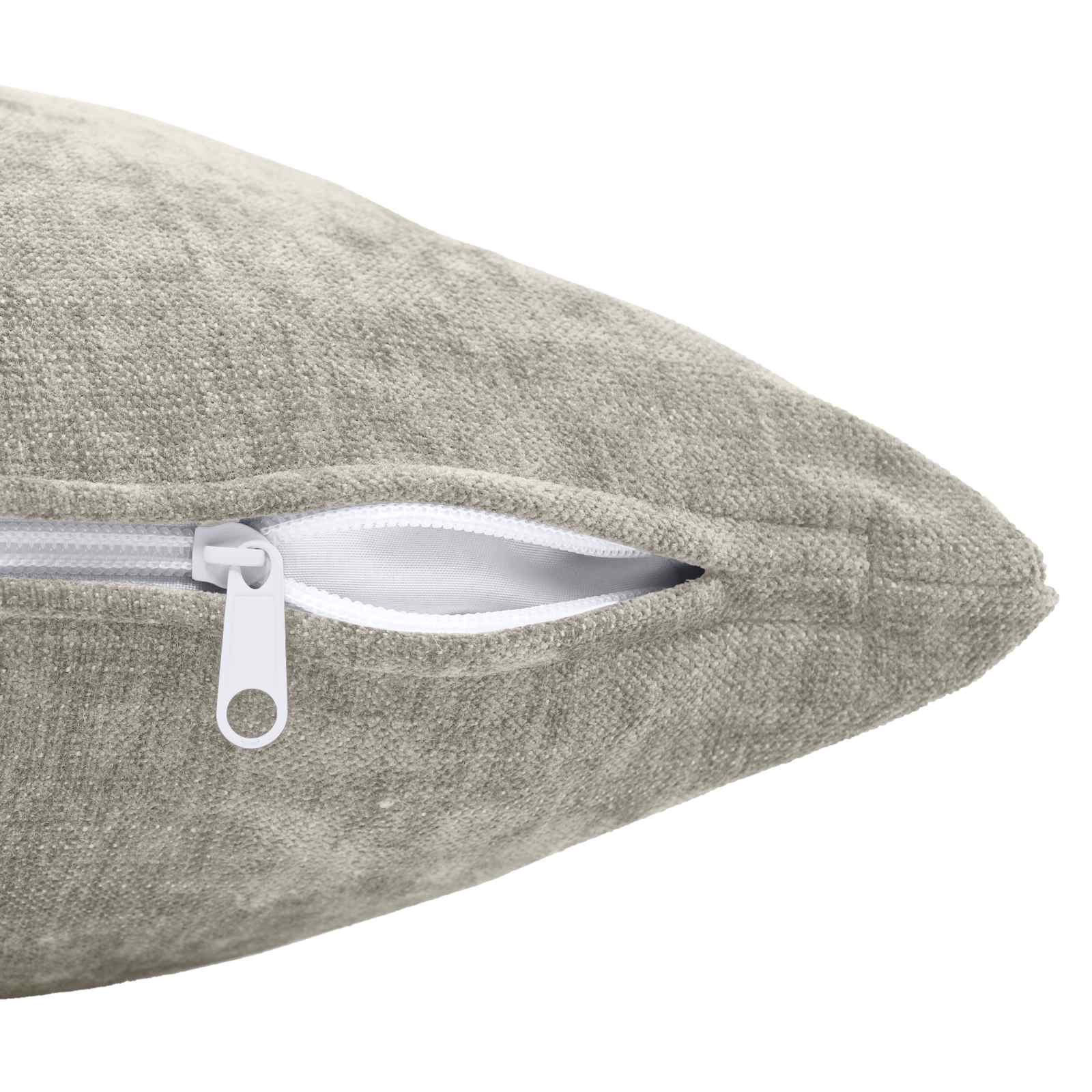 Federa 6 pz HEERLEN Grigio Chiaro 30 x 30 cm Tessuto Chenille