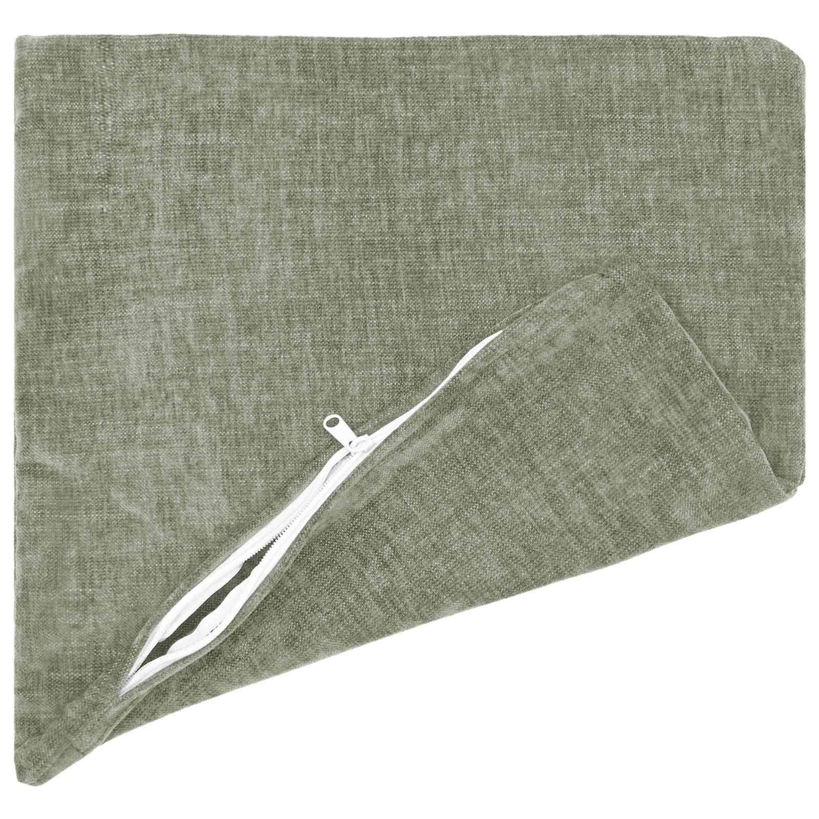 Federa 6 pz HEERLEN Verde 30 x 30 cm Tessuto Chenille