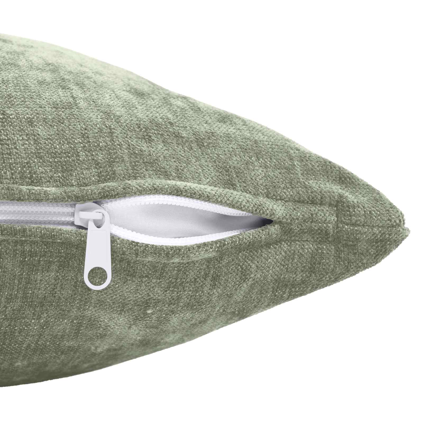 Federa 6 pz HEERLEN Verde 30 x 30 cm Tessuto Chenille